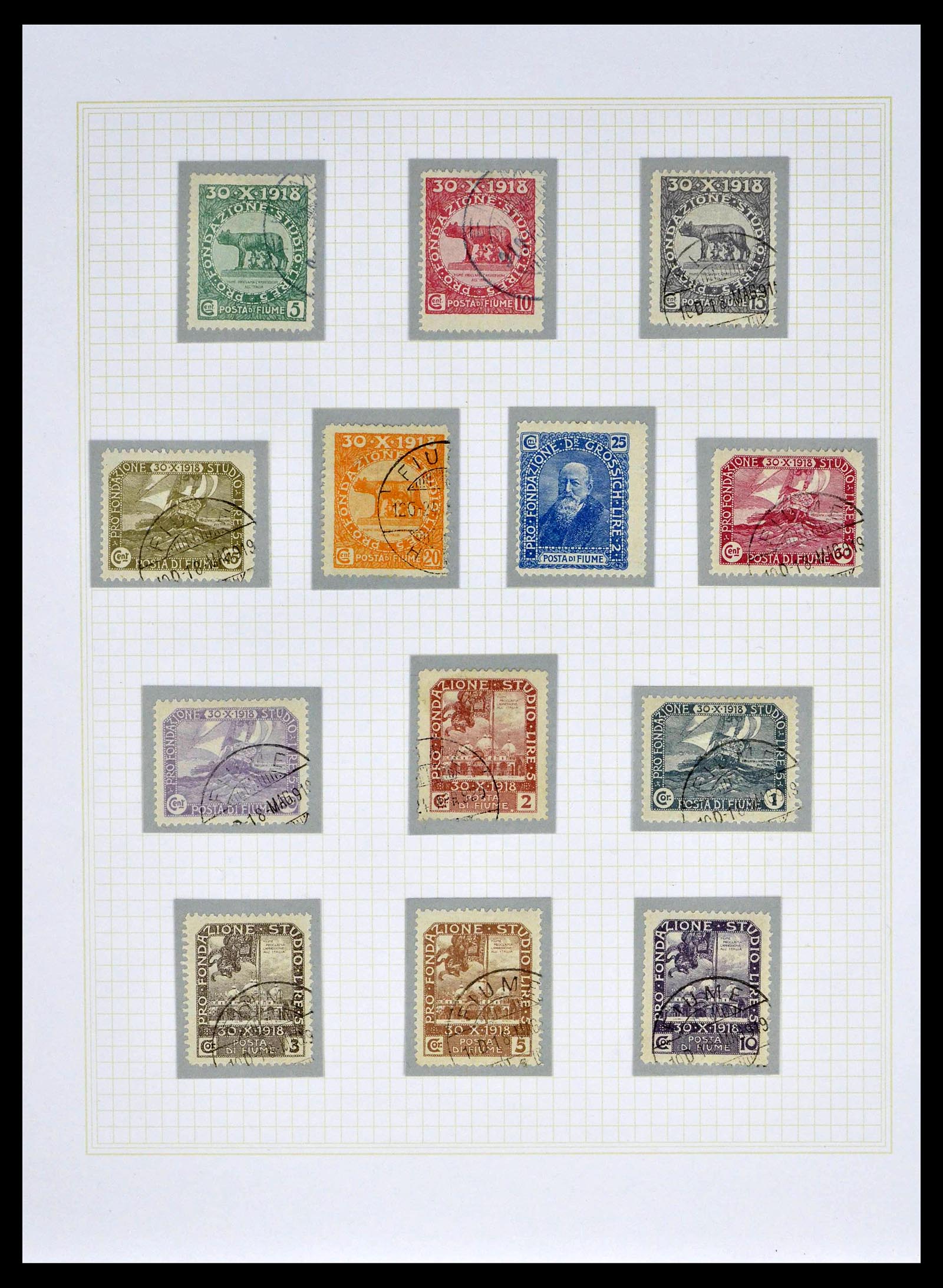 39100 0015 - Postzegelverzameling 39100 Fiume tentoonstellings verzameling 1850-19
