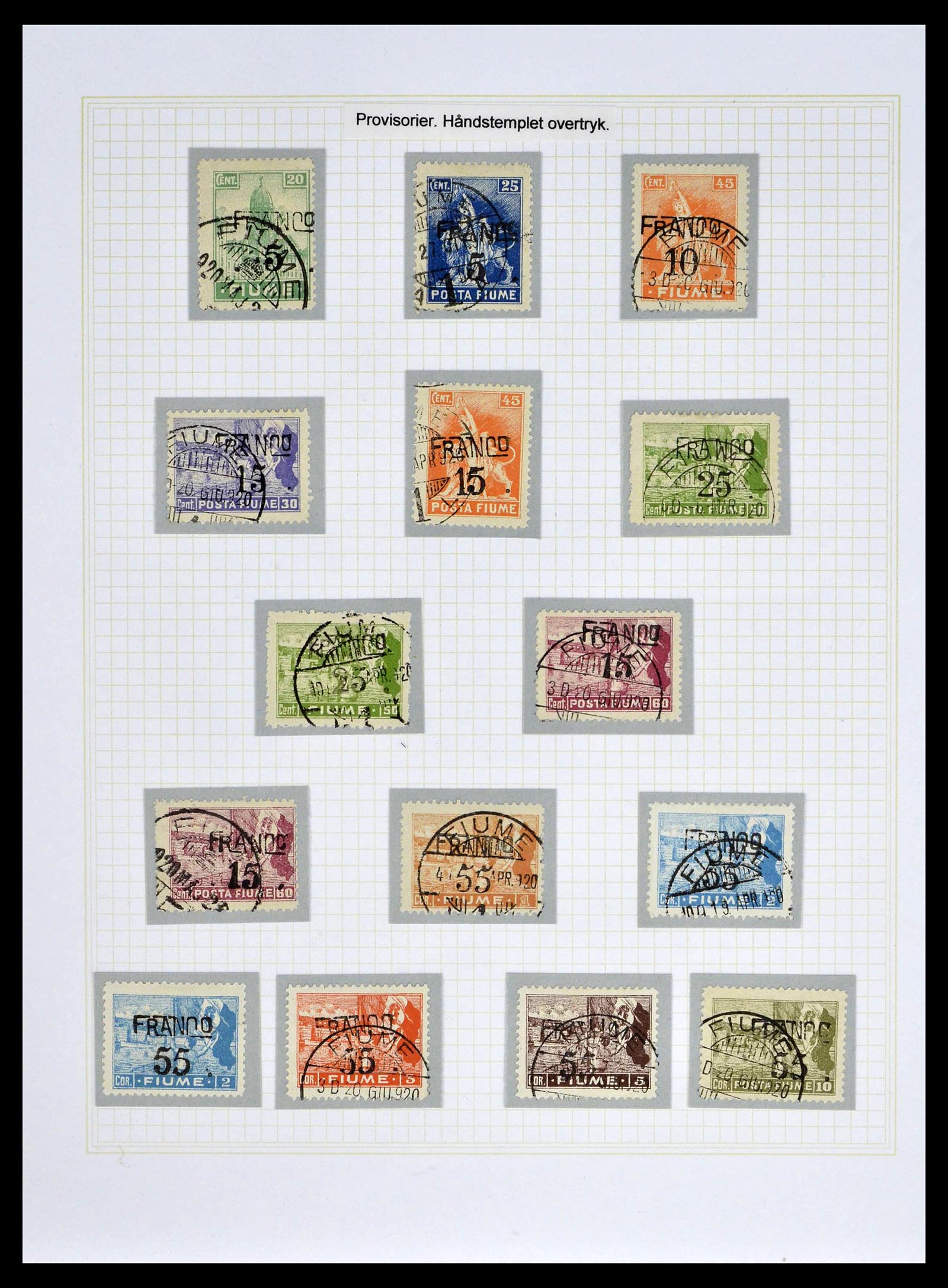 39100 0016 - Postzegelverzameling 39100 Fiume tentoonstellings verzameling 1850-19