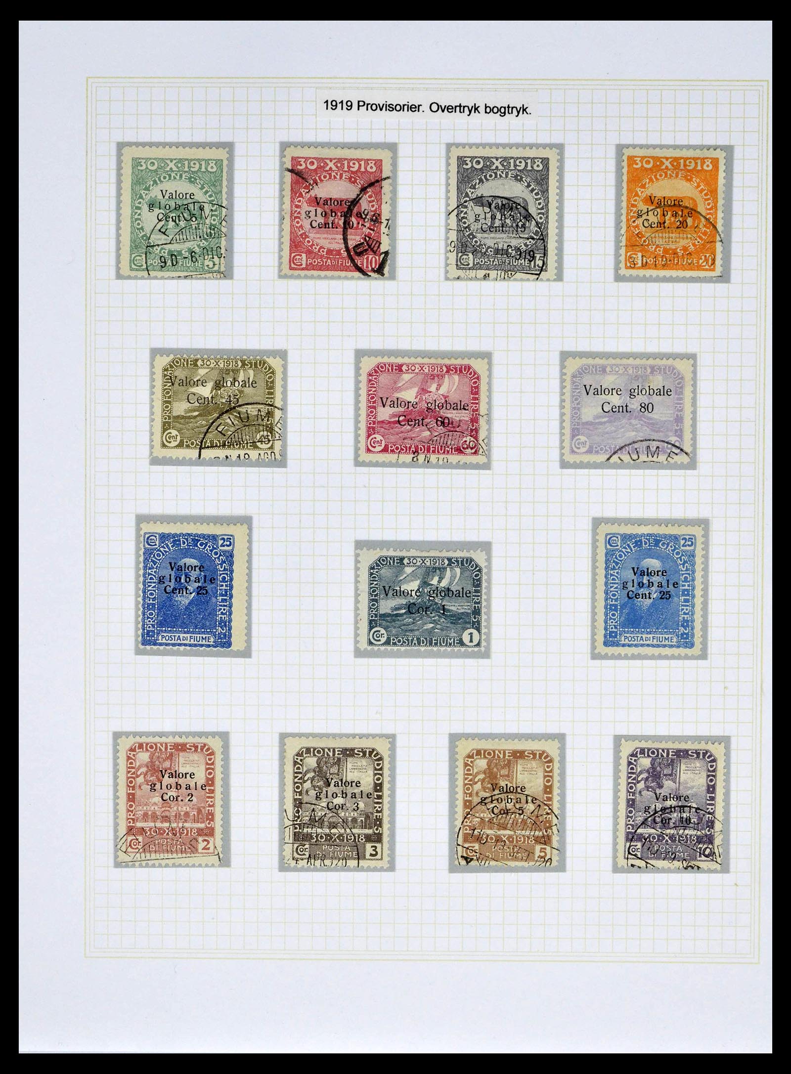 39100 0017 - Stamp collection 39100 Fiume exhibition collection 1850-1945.
