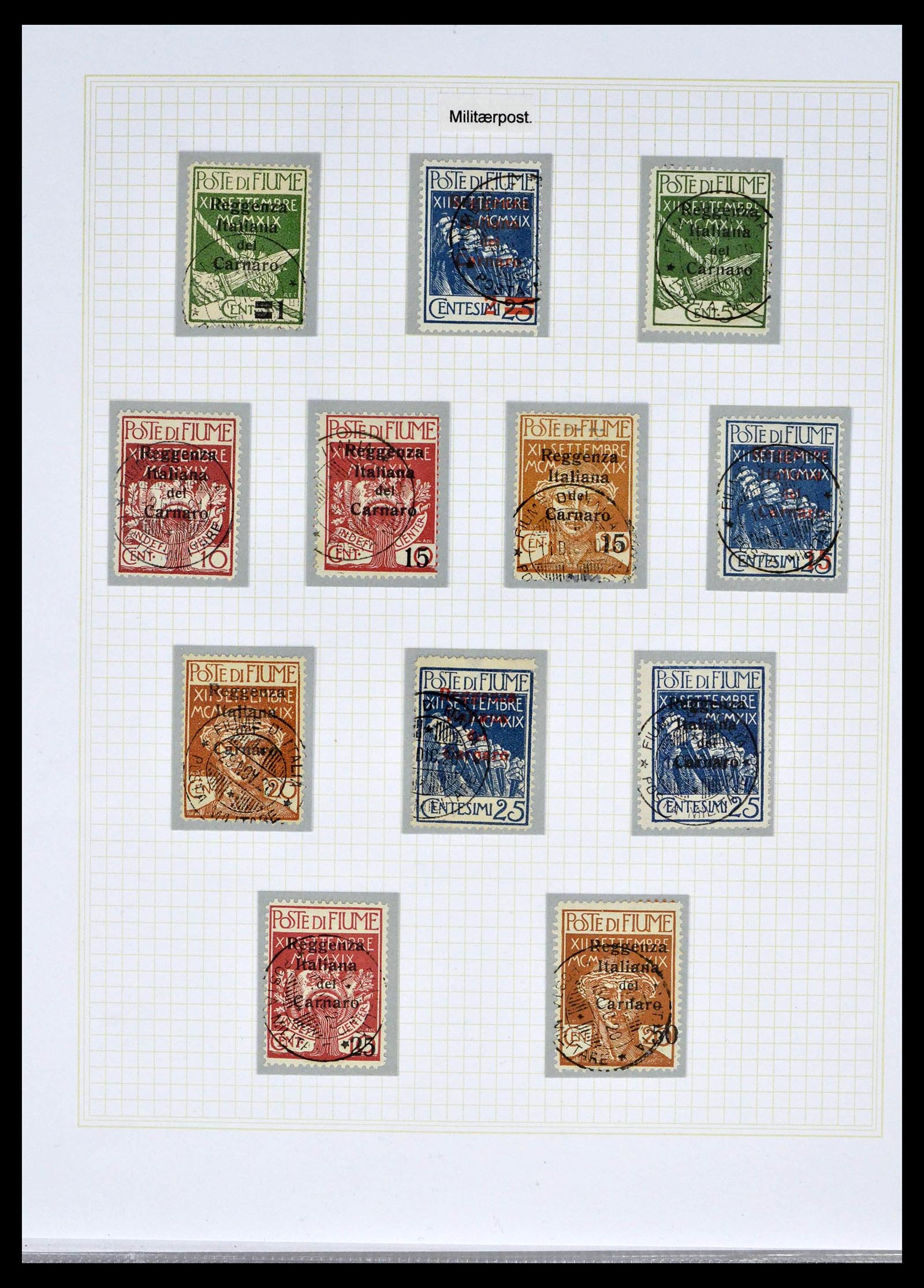 39100 0020 - Postzegelverzameling 39100 Fiume tentoonstellings verzameling 1850-19
