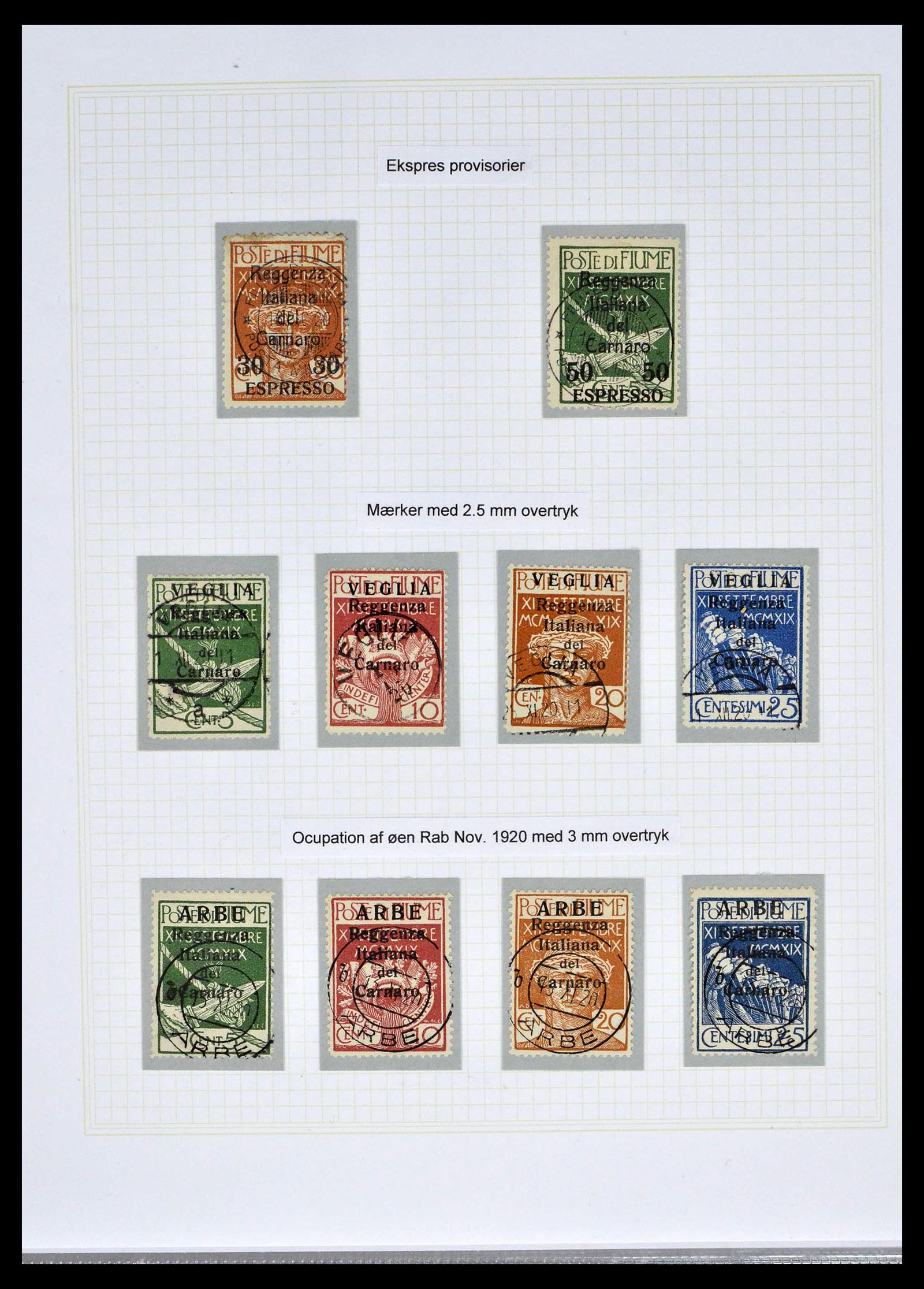 39100 0022 - Stamp collection 39100 Fiume exhibition collection 1850-1945.
