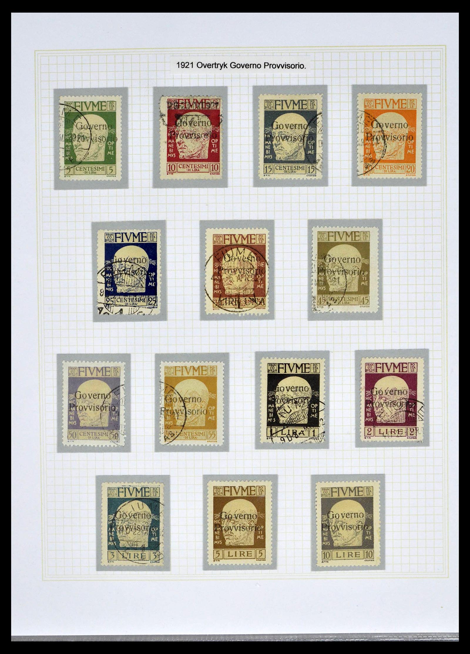 39100 0025 - Stamp collection 39100 Fiume exhibition collection 1850-1945.