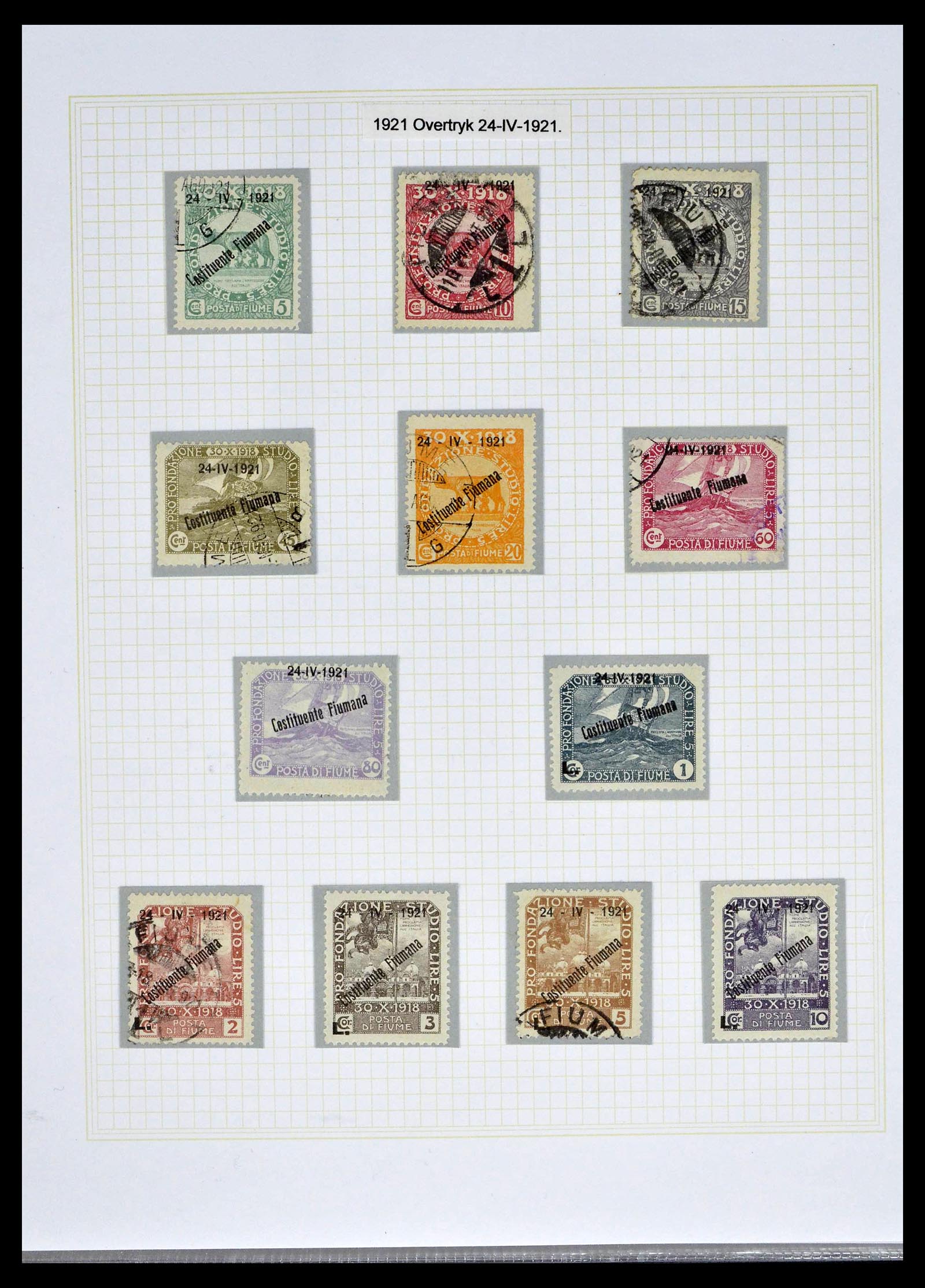 39100 0026 - Stamp collection 39100 Fiume exhibition collection 1850-1945.