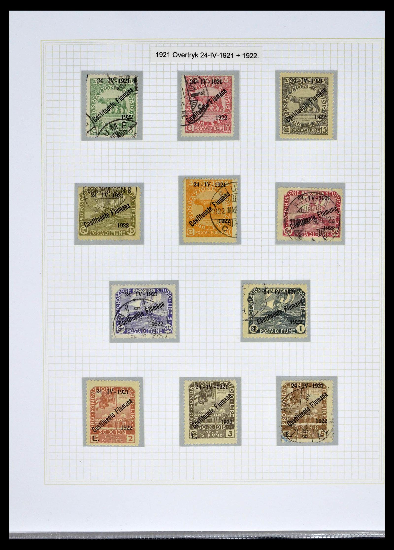 39100 0027 - Stamp collection 39100 Fiume exhibition collection 1850-1945.