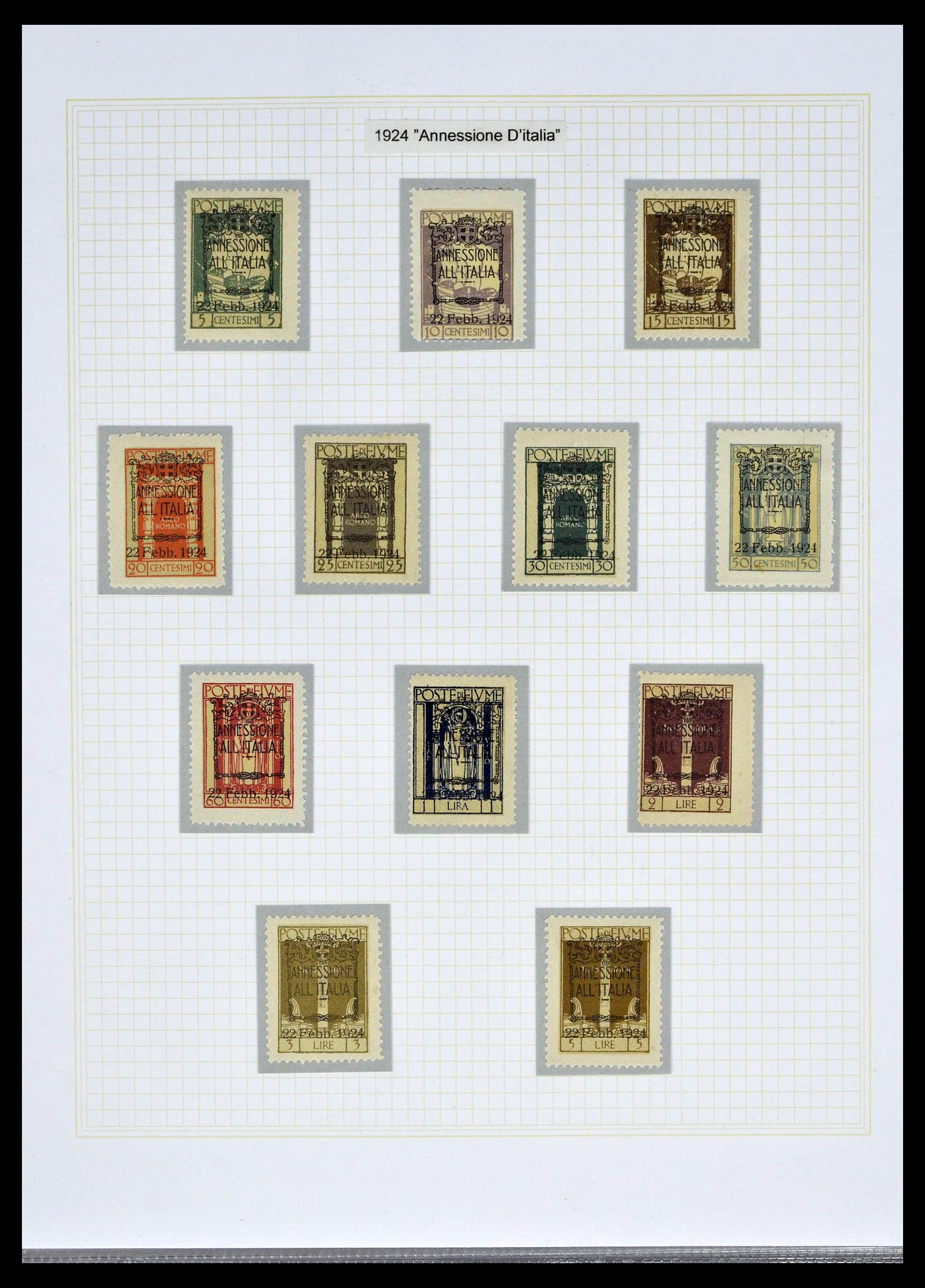 39100 0030 - Stamp collection 39100 Fiume exhibition collection 1850-1945.