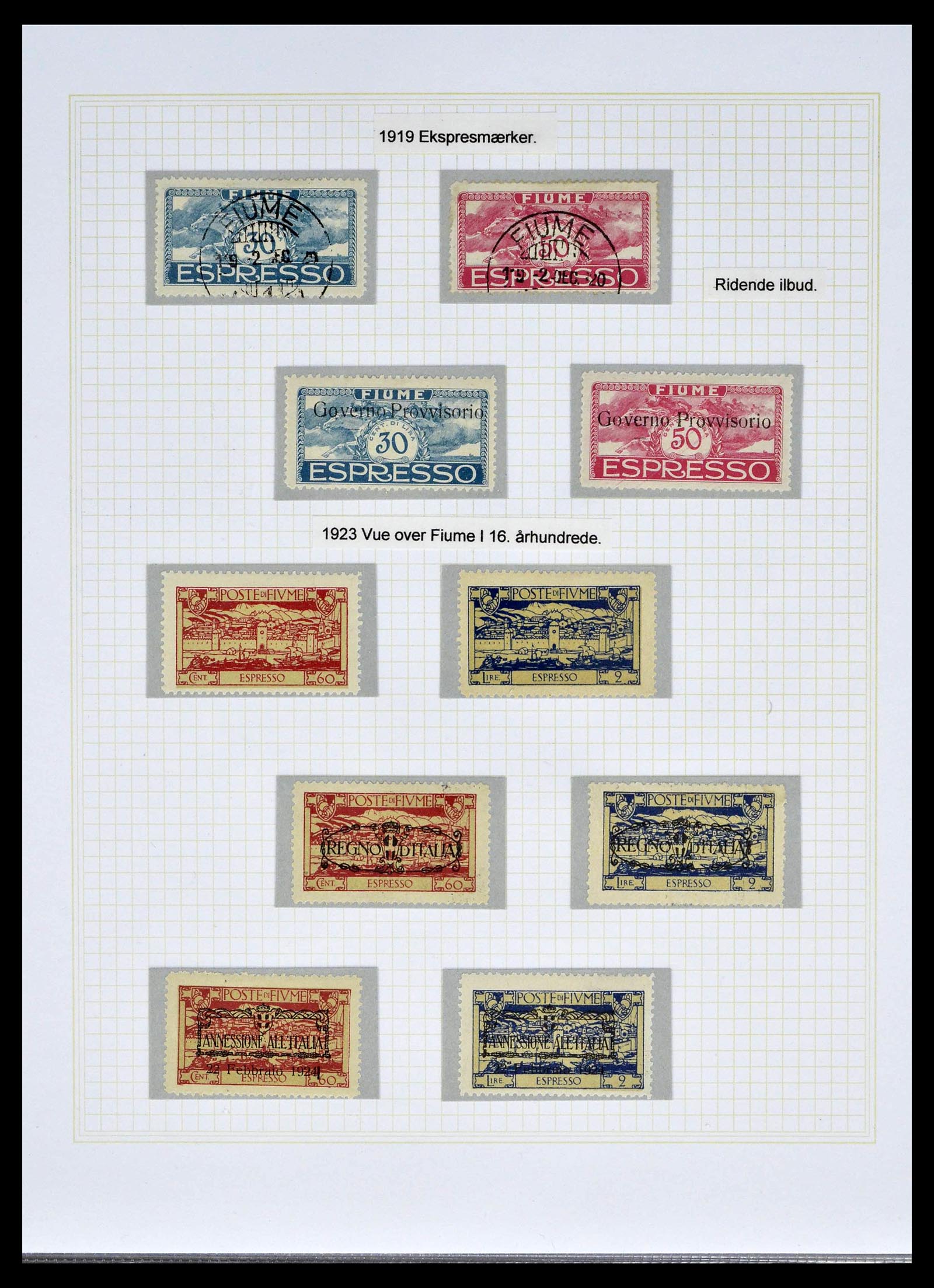 39100 0031 - Stamp collection 39100 Fiume exhibition collection 1850-1945.