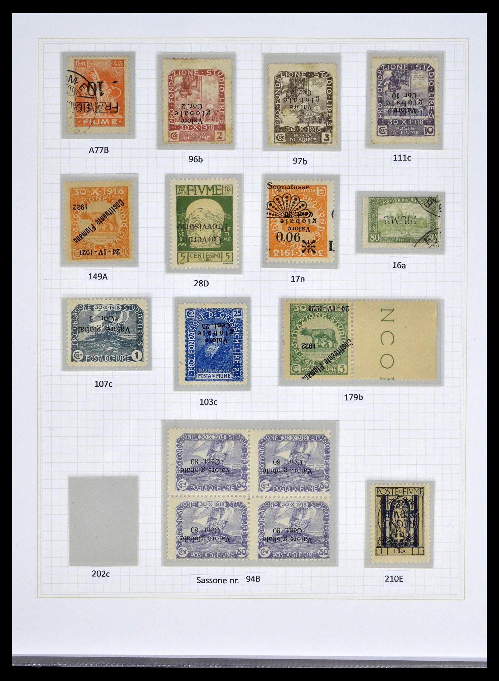 39100 0047 - Stamp collection 39100 Fiume exhibition collection 1850-1945.