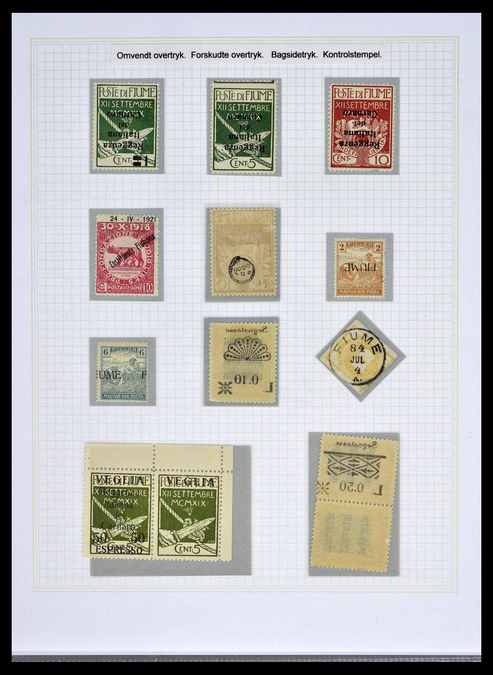 39100 0048 - Stamp collection 39100 Fiume exhibition collection 1850-1945.