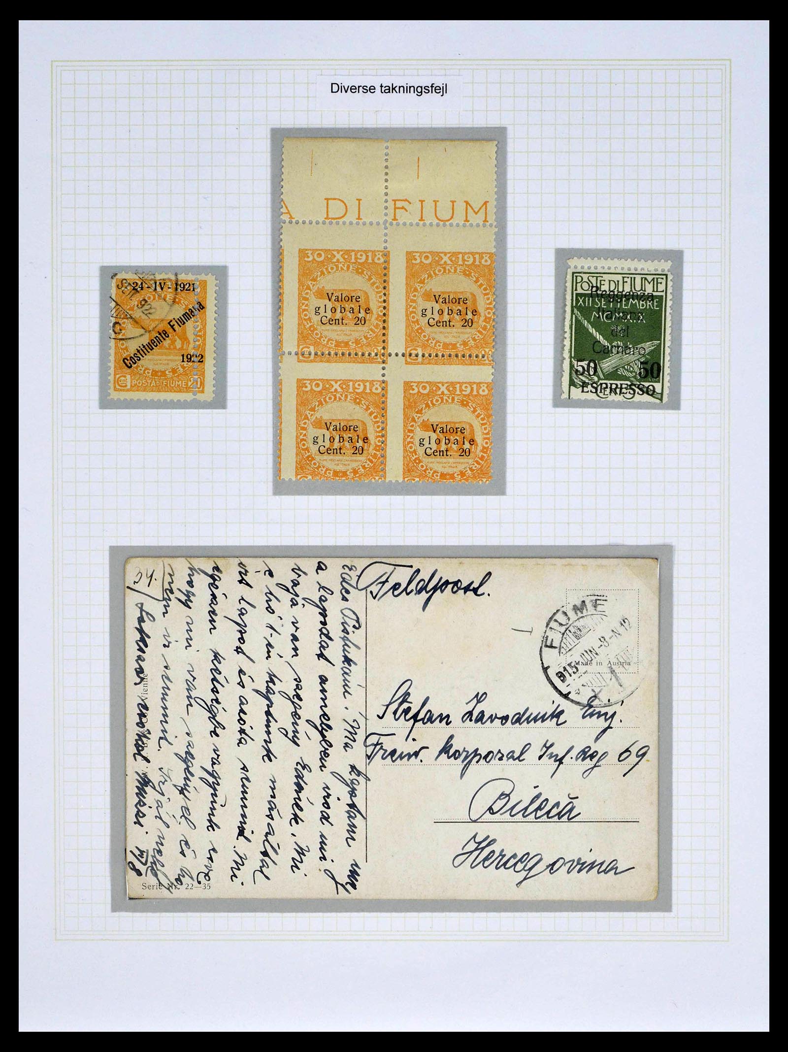 39100 0051 - Stamp collection 39100 Fiume exhibition collection 1850-1945.