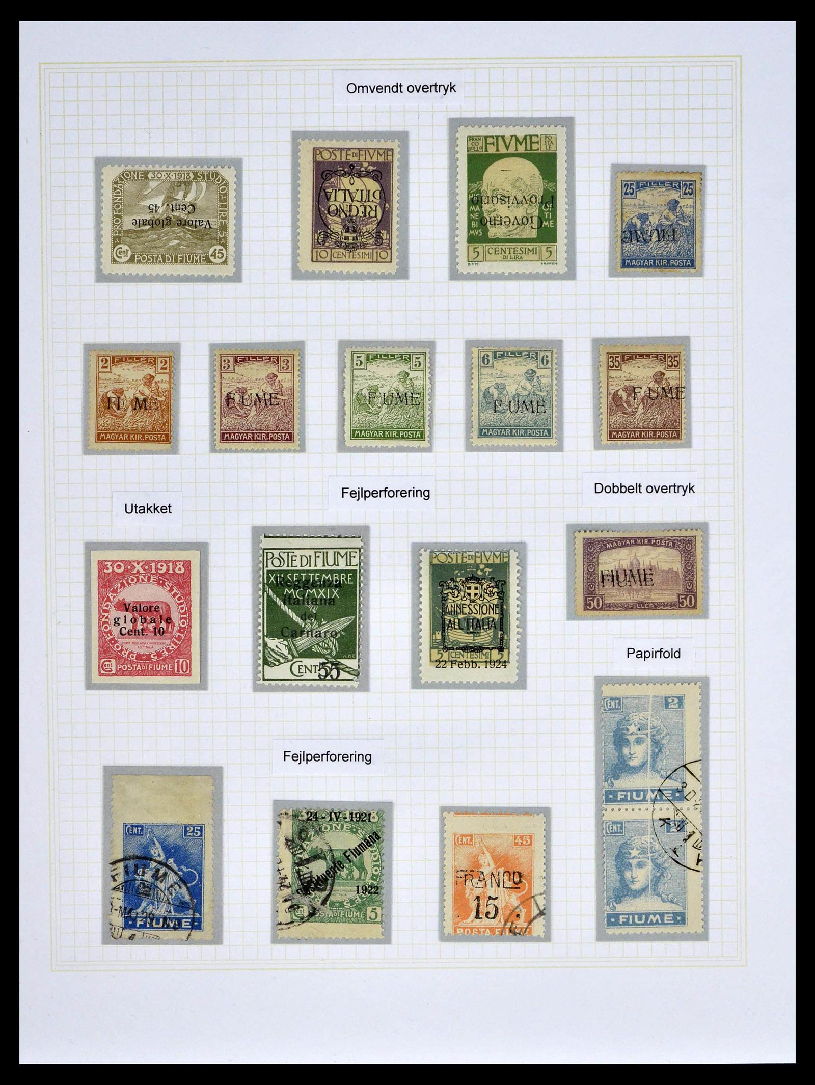 39100 0052 - Stamp collection 39100 Fiume exhibition collection 1850-1945.