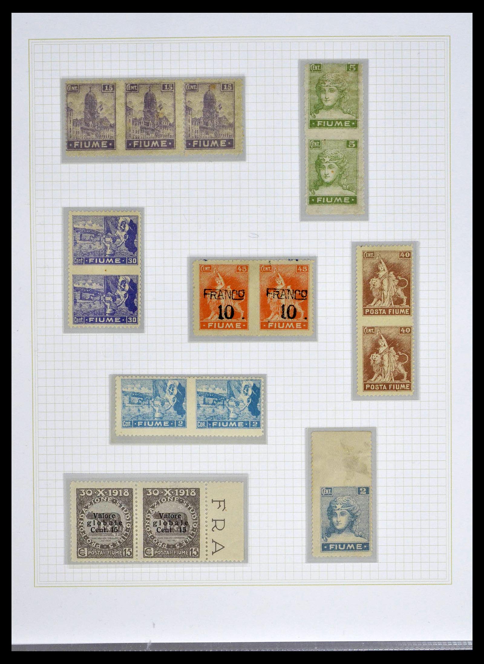 39100 0053 - Stamp collection 39100 Fiume exhibition collection 1850-1945.
