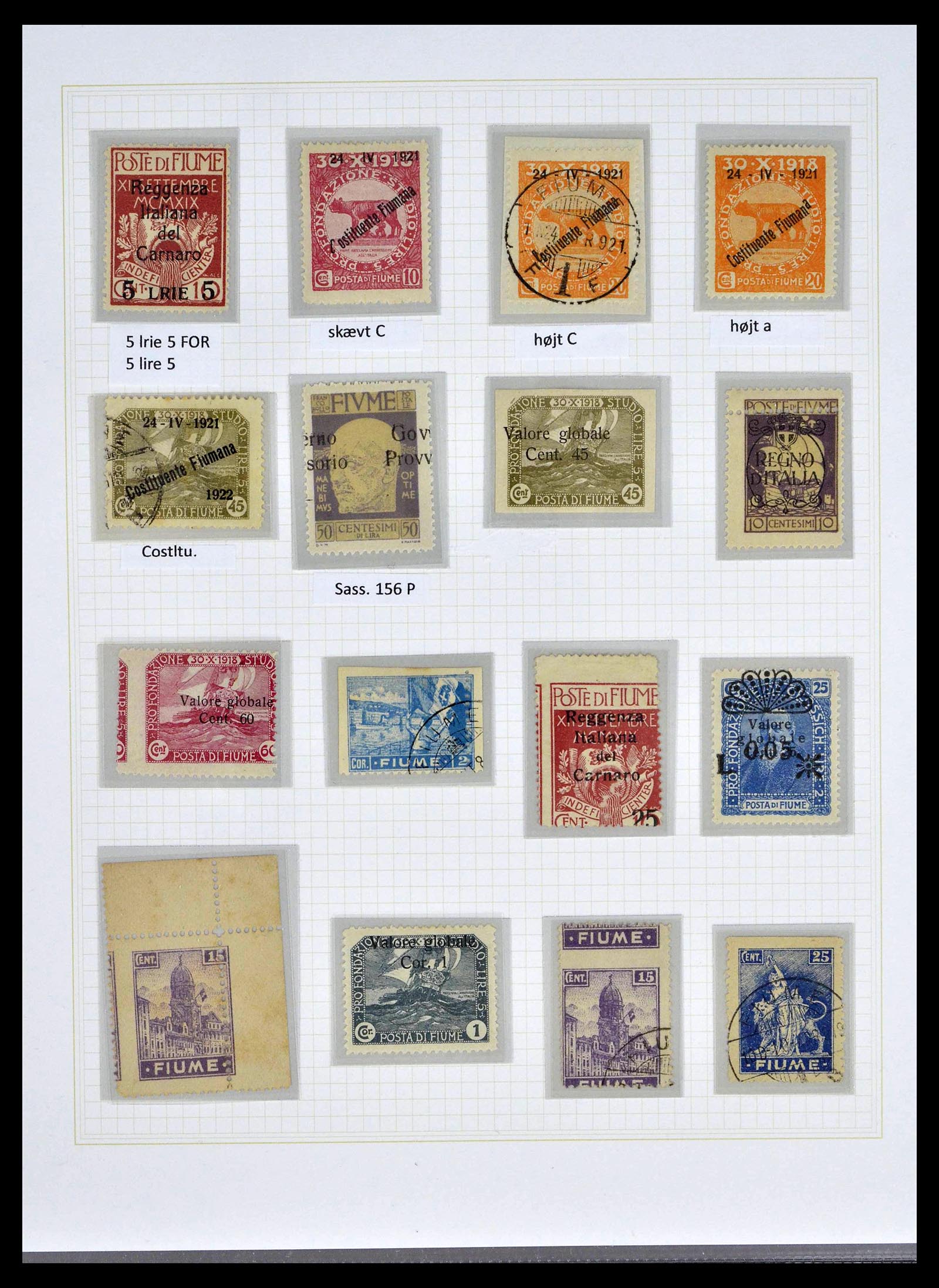 39100 0054 - Stamp collection 39100 Fiume exhibition collection 1850-1945.