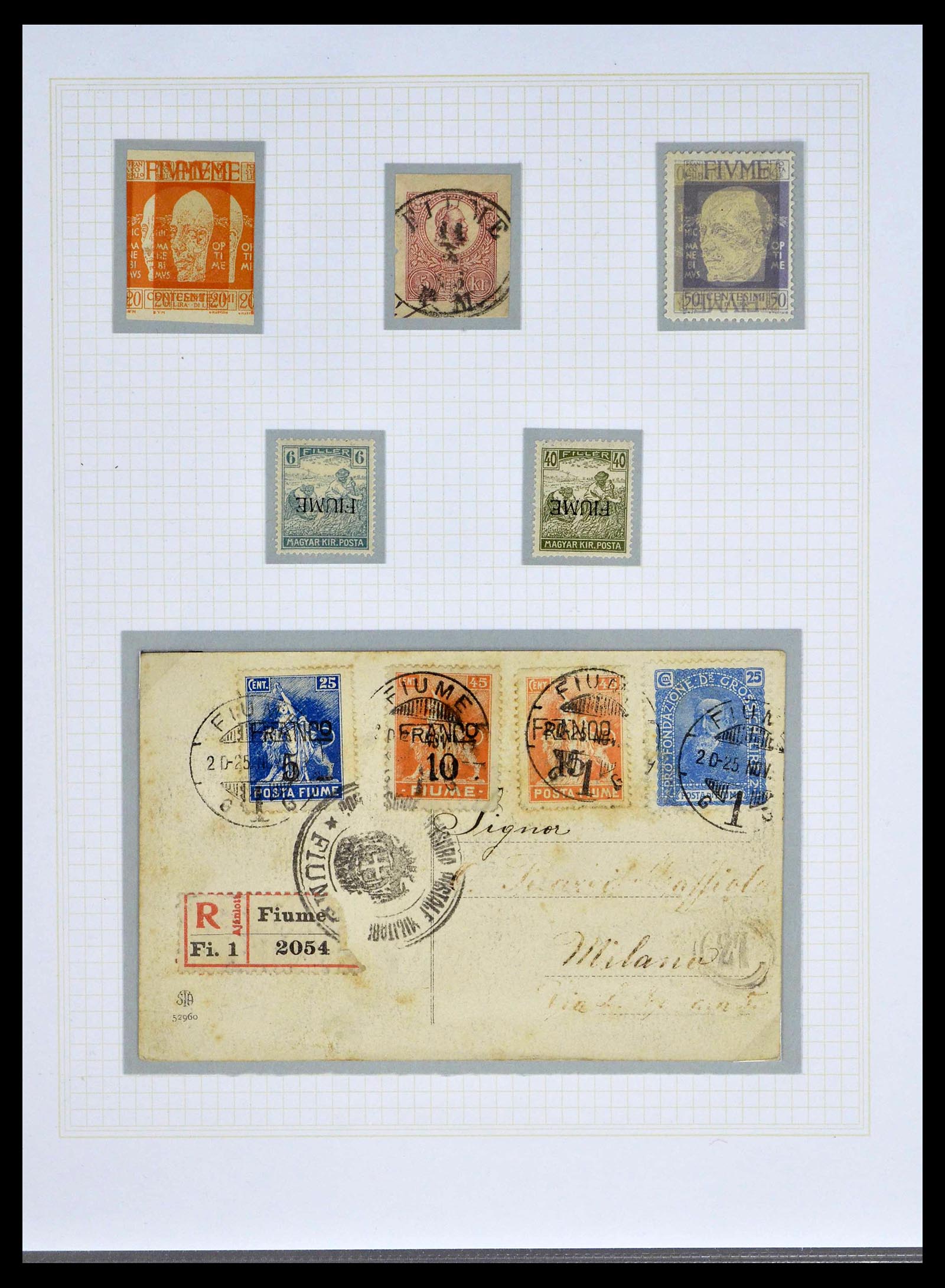 39100 0059 - Stamp collection 39100 Fiume exhibition collection 1850-1945.