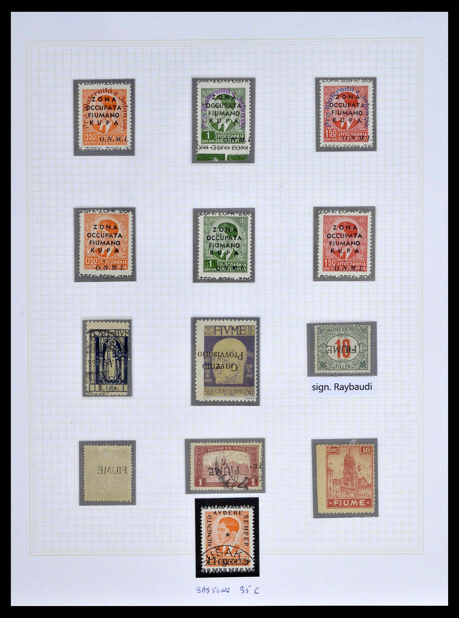 39100 0060 - Stamp collection 39100 Fiume exhibition collection 1850-1945.