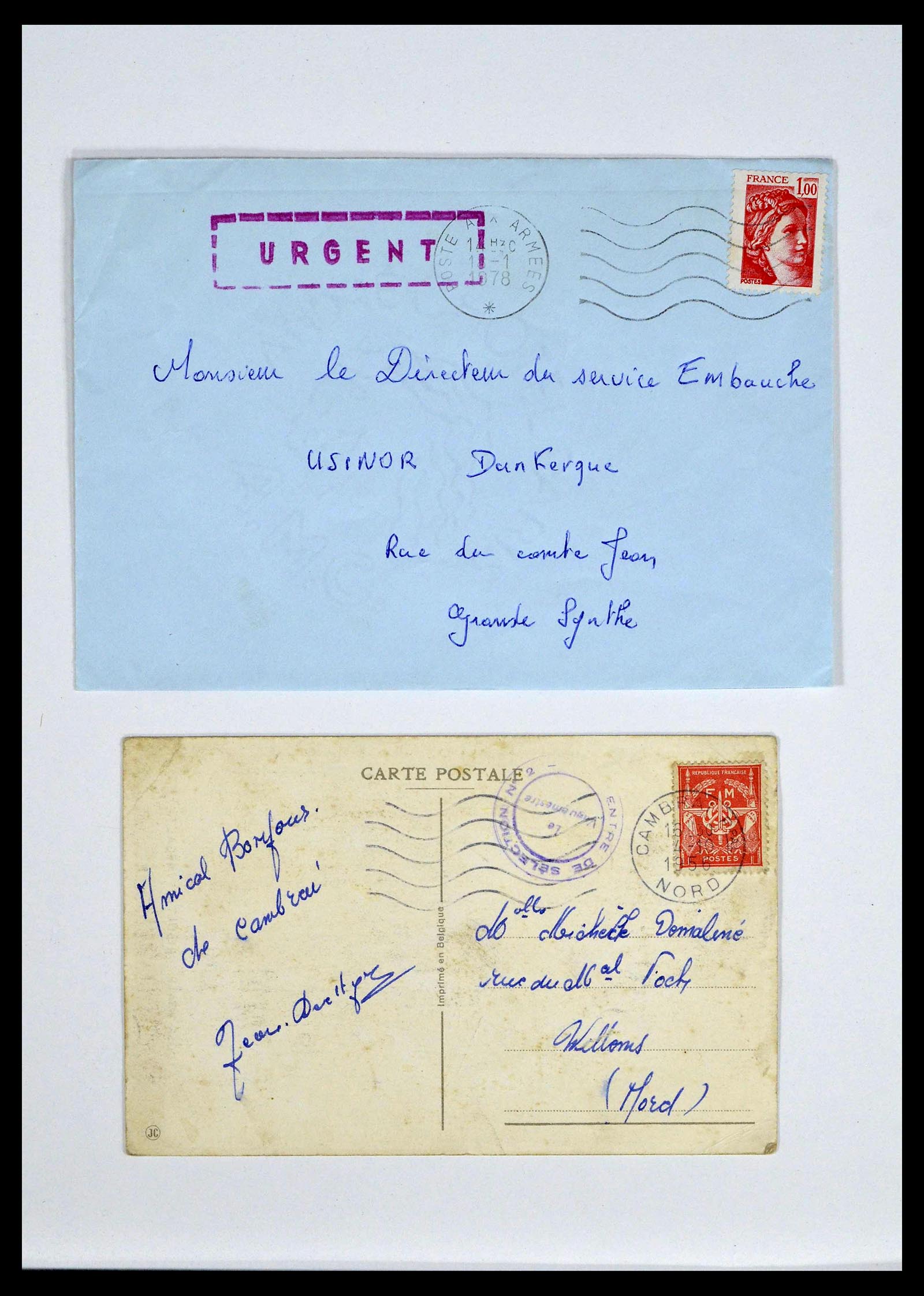 39101 0009 - Postzegelverzameling 39101 Frankrijk militairpost 1780(!)-2010.