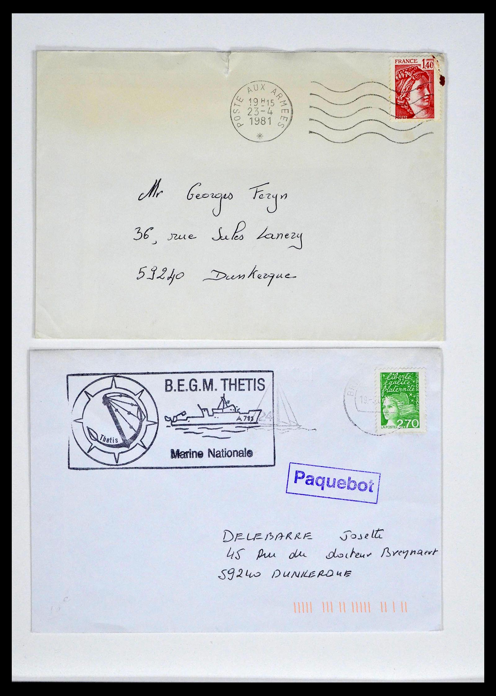 39101 0012 - Postzegelverzameling 39101 Frankrijk militairpost 1780(!)-2010.
