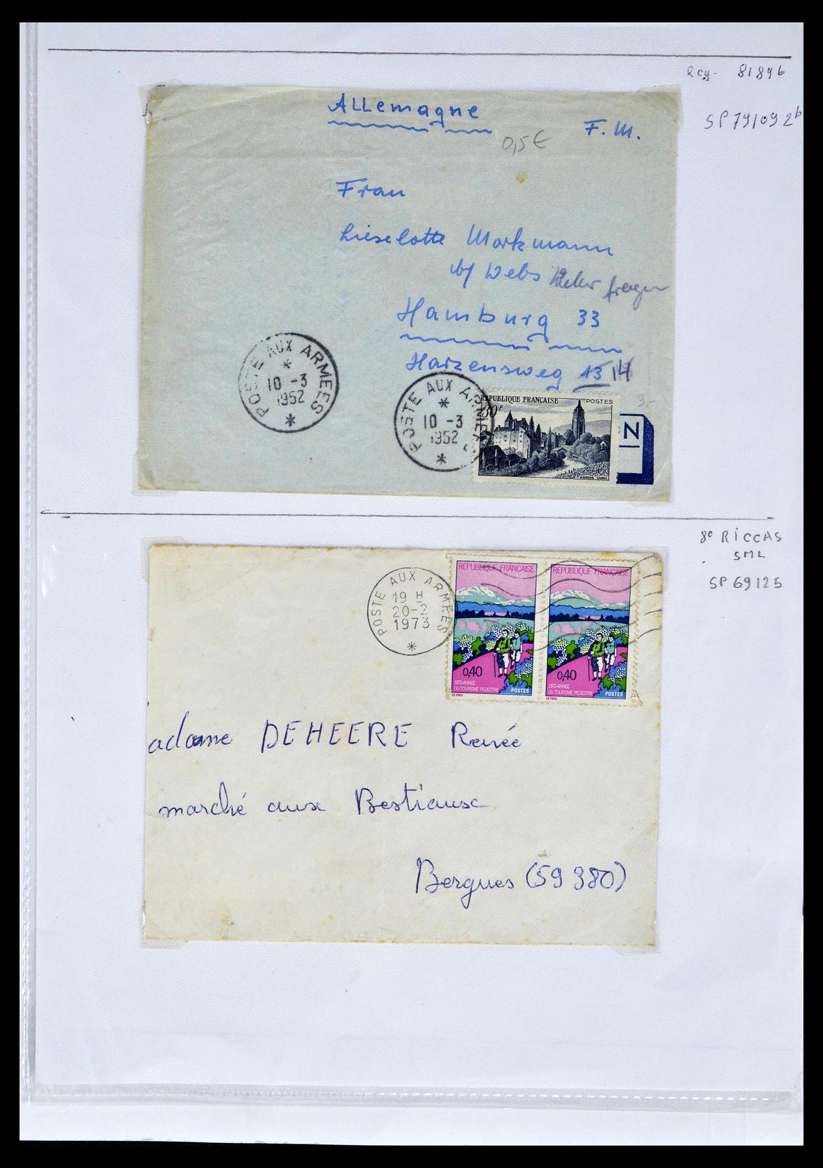 39101 0024 - Postzegelverzameling 39101 Frankrijk militairpost 1780(!)-2010.