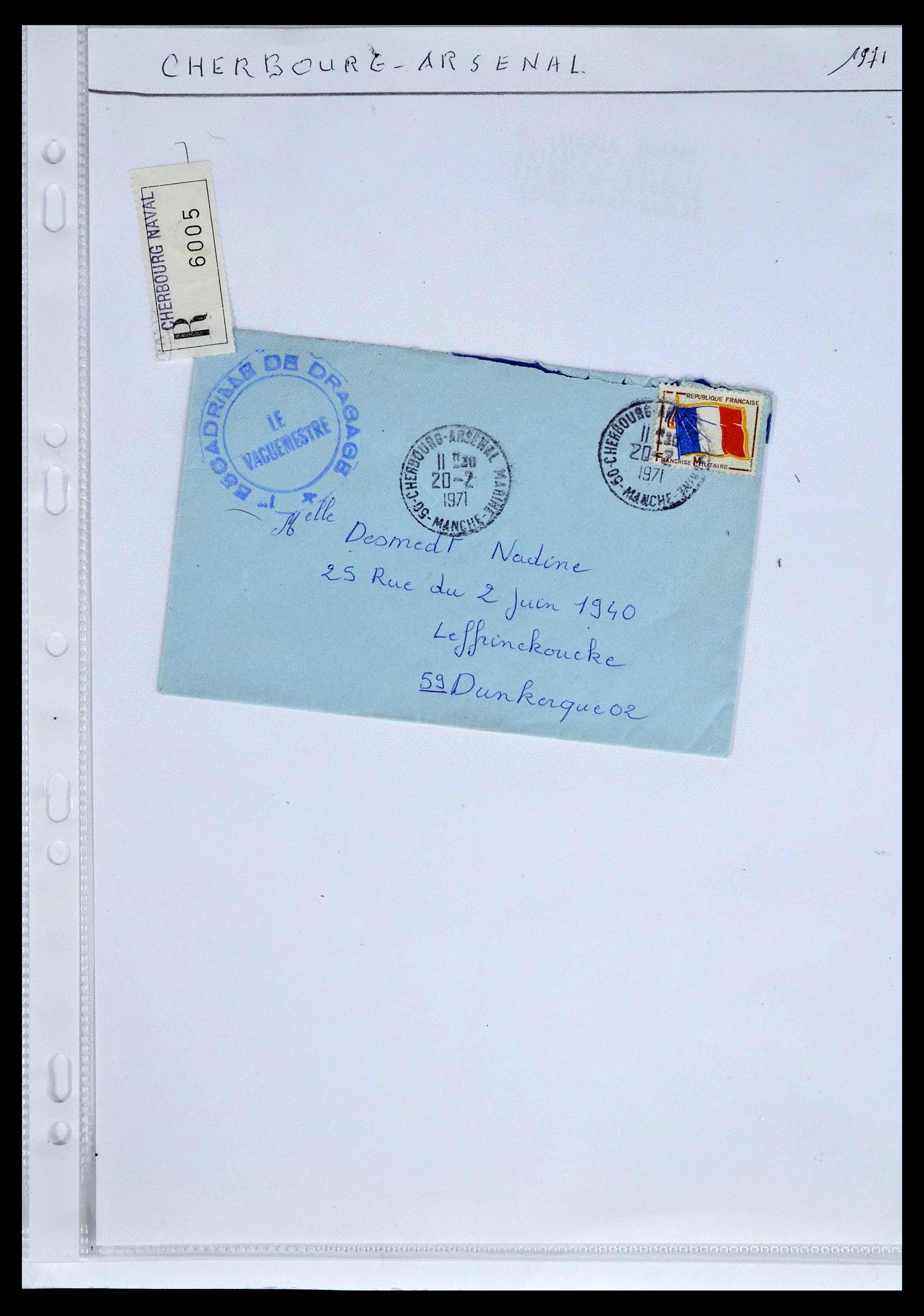 39101 0030 - Stamp collection 39101 France military post 1780(!)-2010.