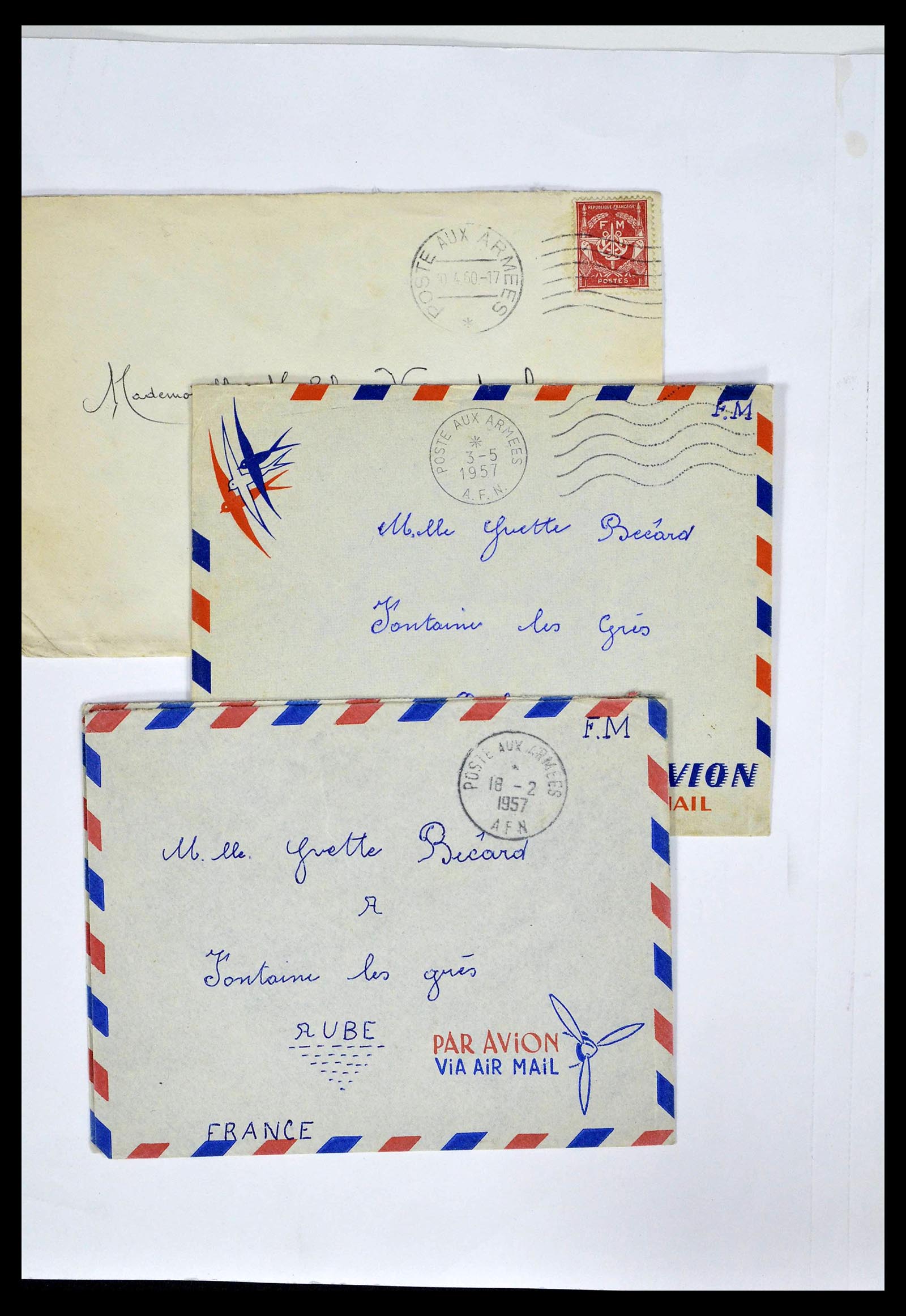 39101 0042 - Stamp collection 39101 France military post 1780(!)-2010.