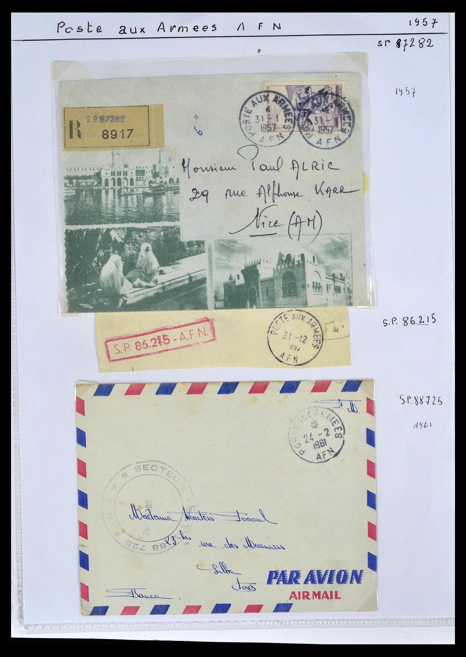 39101 0045 - Stamp collection 39101 France military post 1780(!)-2010.