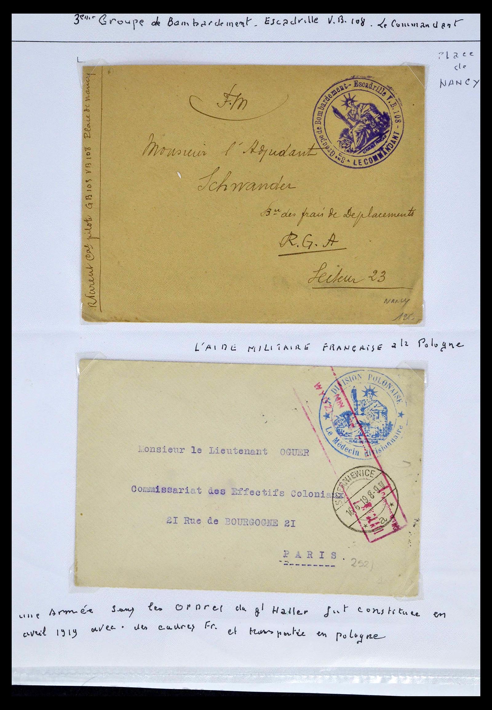 39101 0091 - Stamp collection 39101 France military post 1780(!)-2010.