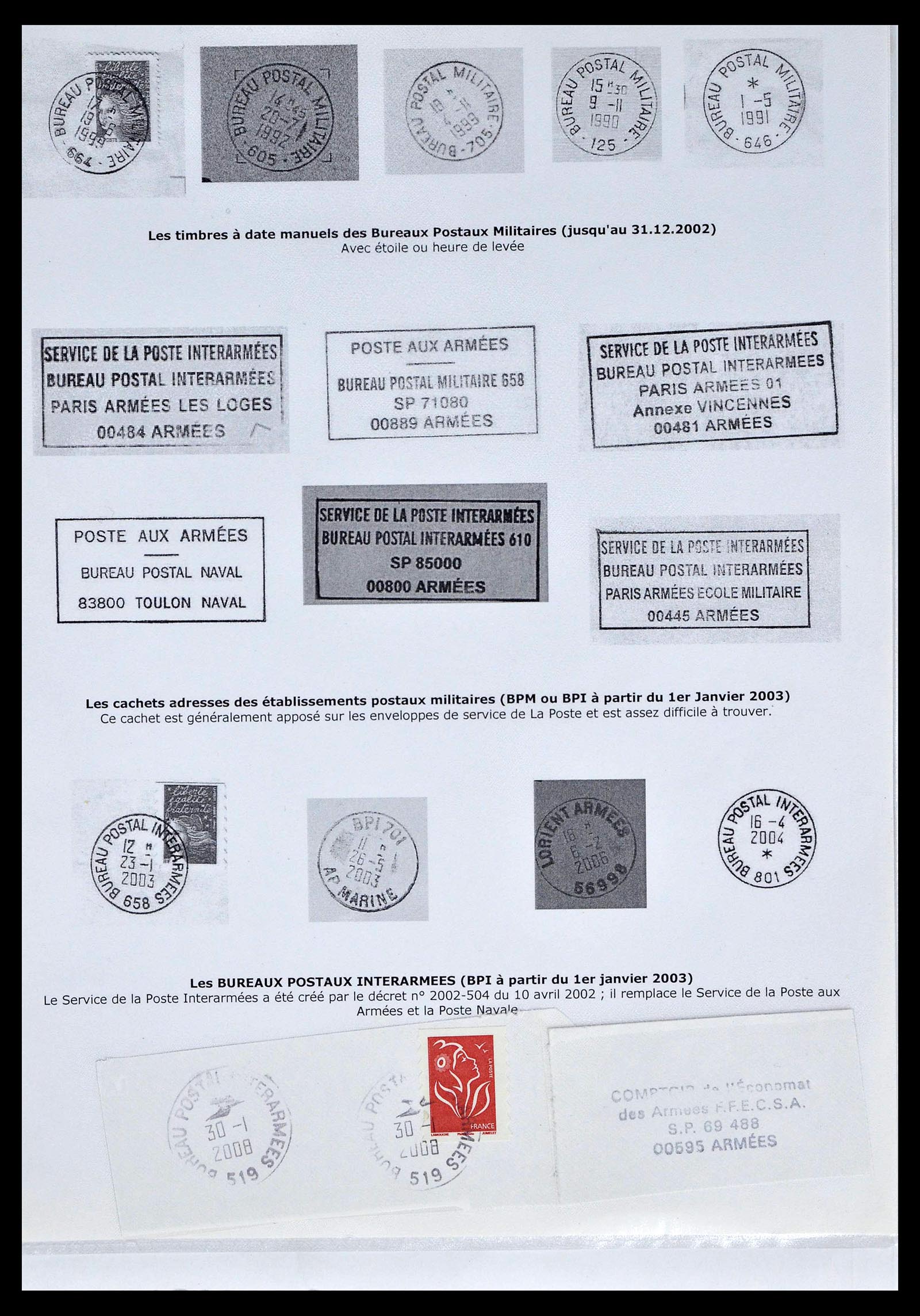 39101 0094 - Stamp collection 39101 France military post 1780(!)-2010.