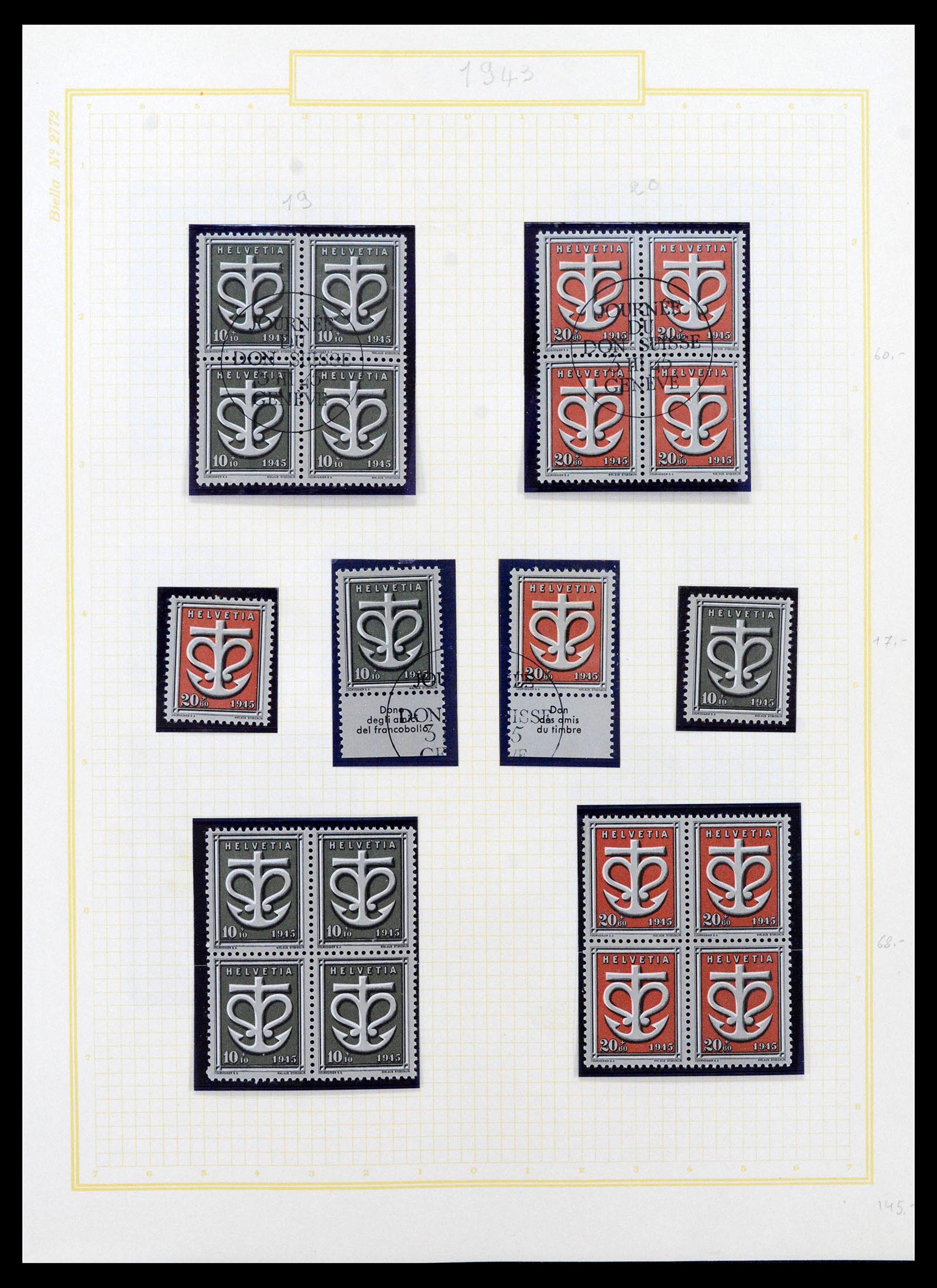39103 0010 - Stamp collection 39103 Switzerland 1920-1988.