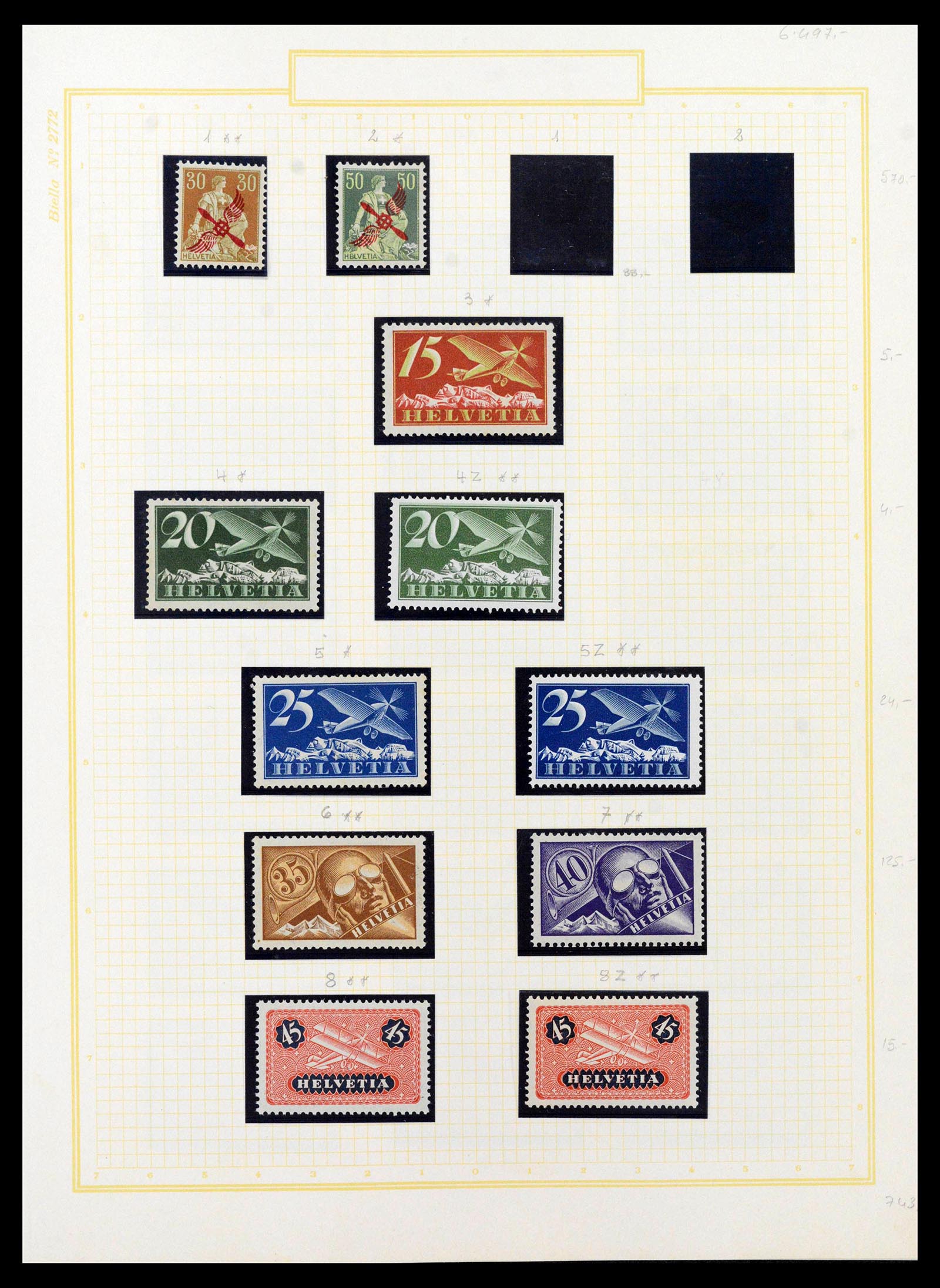 39103 0044 - Stamp collection 39103 Switzerland 1920-1988.