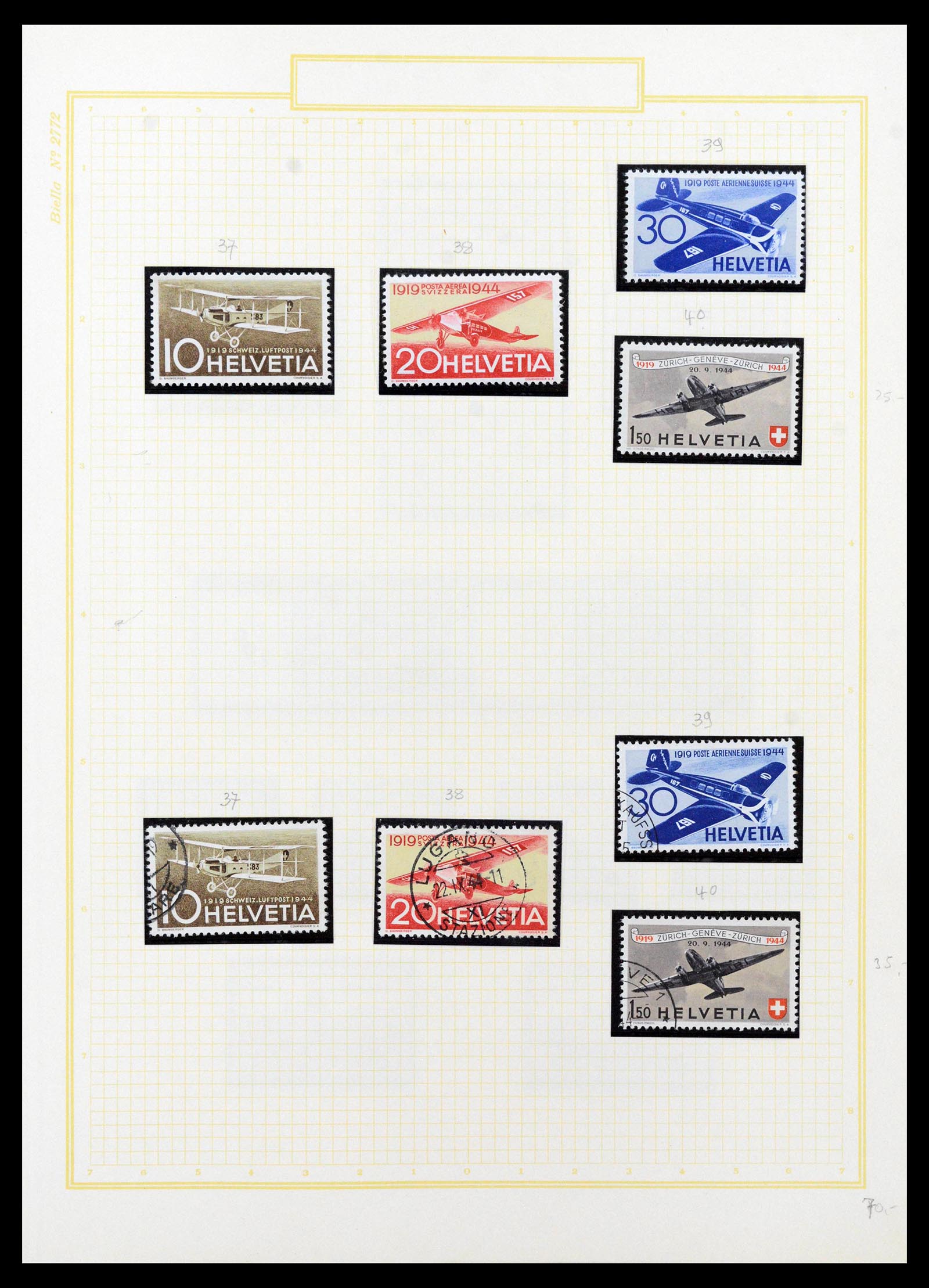 39103 0054 - Stamp collection 39103 Switzerland 1920-1988.