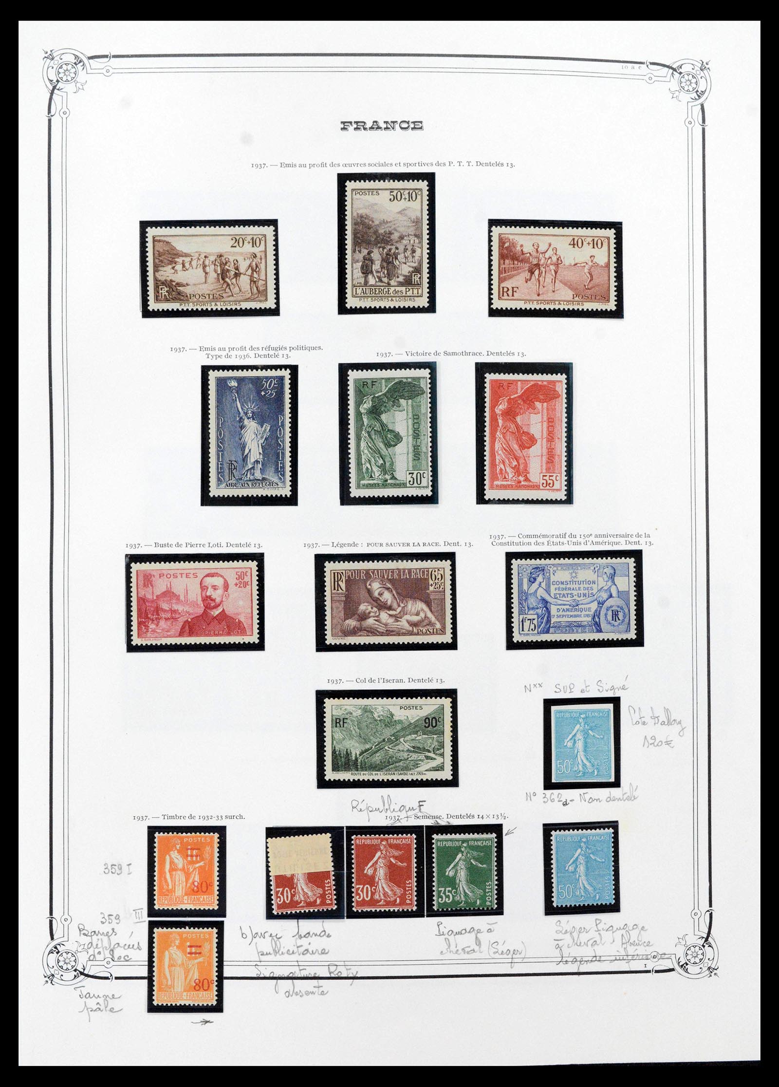 39105 0025 - Postzegelverzameling 39105 Frankrijk 1849-1955.