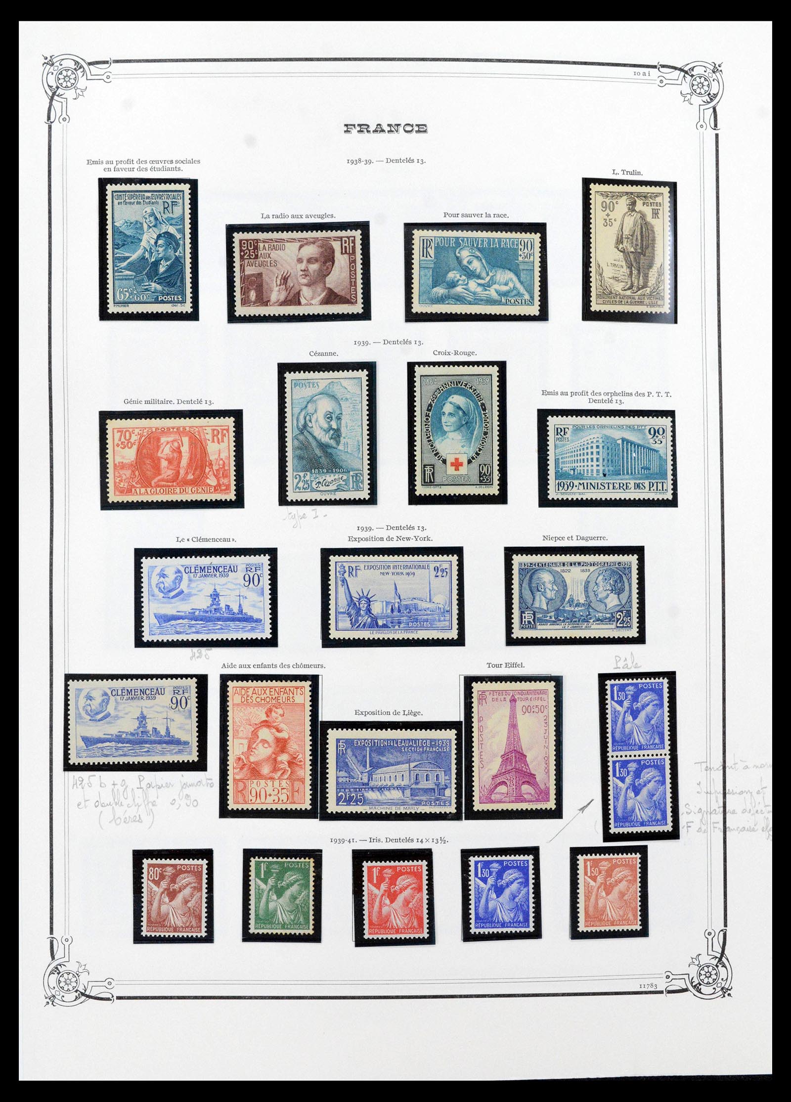 39105 0029 - Postzegelverzameling 39105 Frankrijk 1849-1955.
