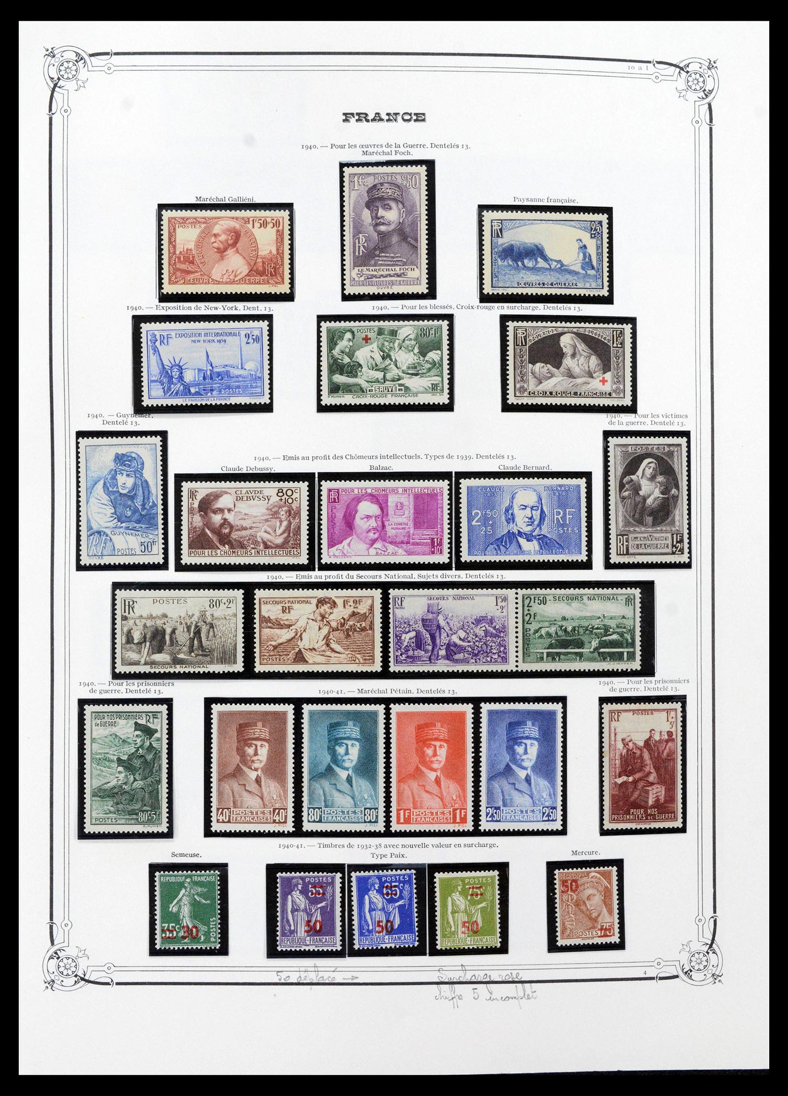 39105 0032 - Postzegelverzameling 39105 Frankrijk 1849-1955.
