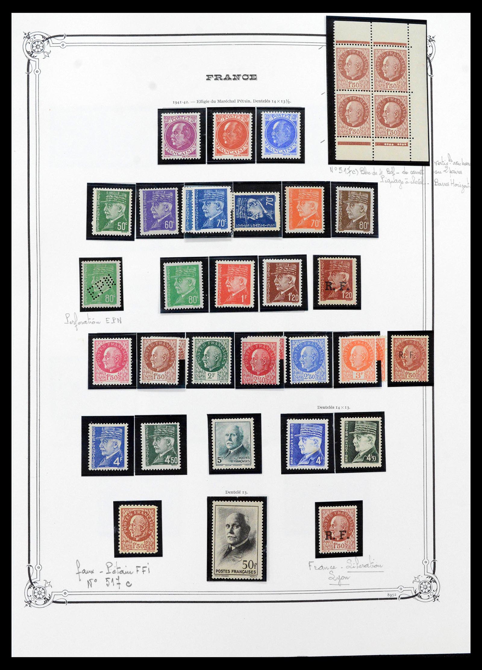 39105 0036 - Postzegelverzameling 39105 Frankrijk 1849-1955.