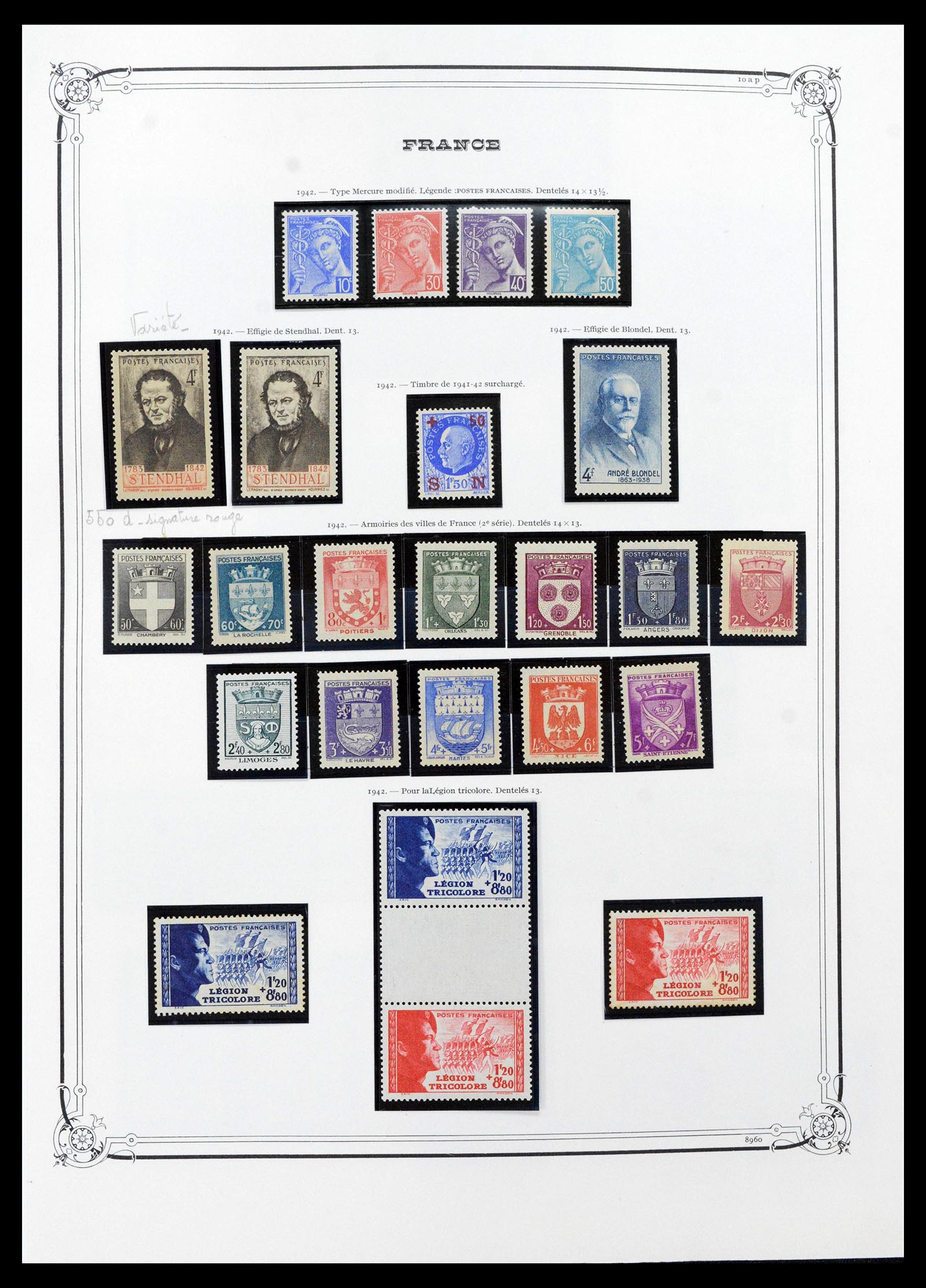 39105 0039 - Postzegelverzameling 39105 Frankrijk 1849-1955.
