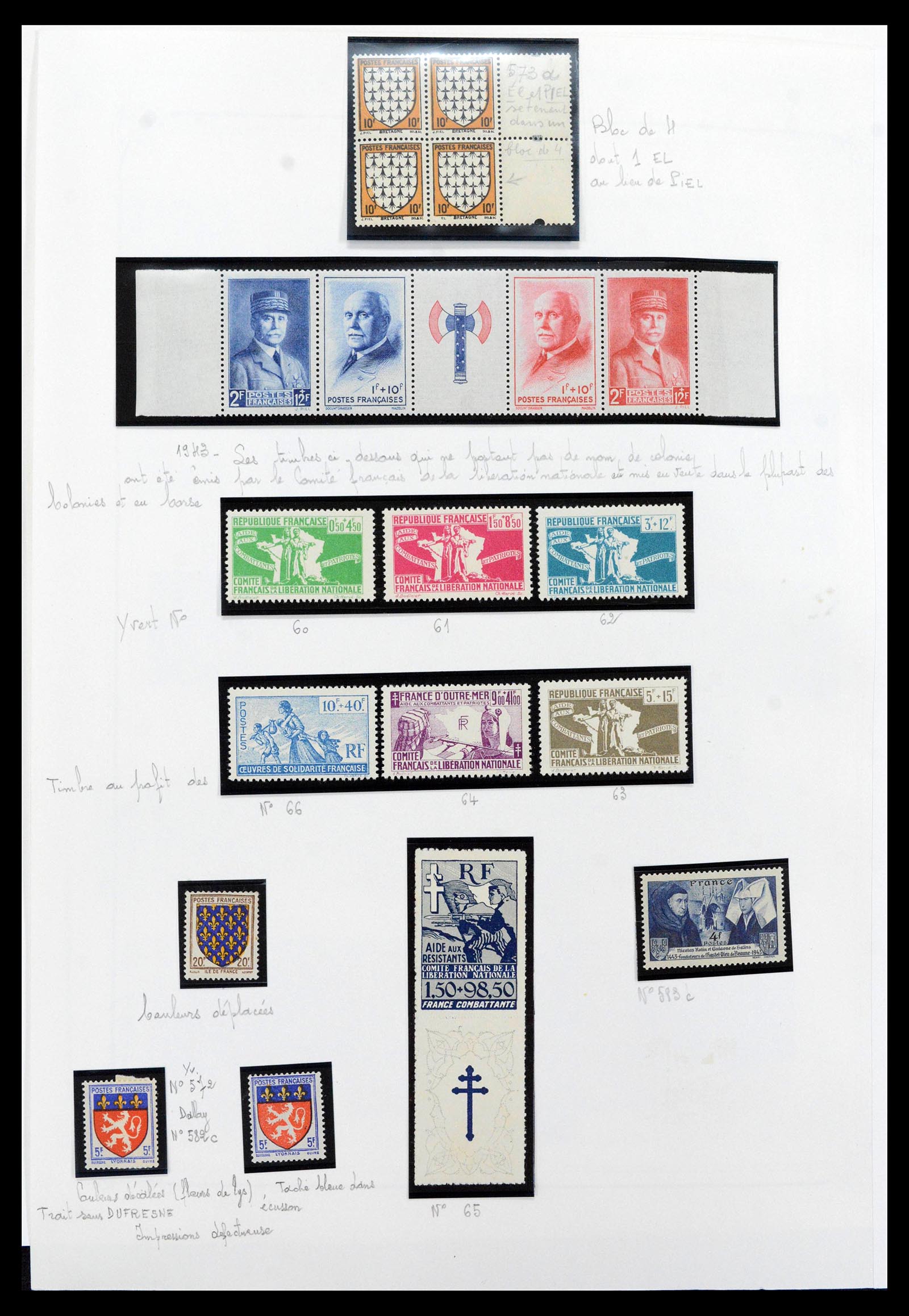39105 0040 - Stamp collection 39105 France 1849-1955.