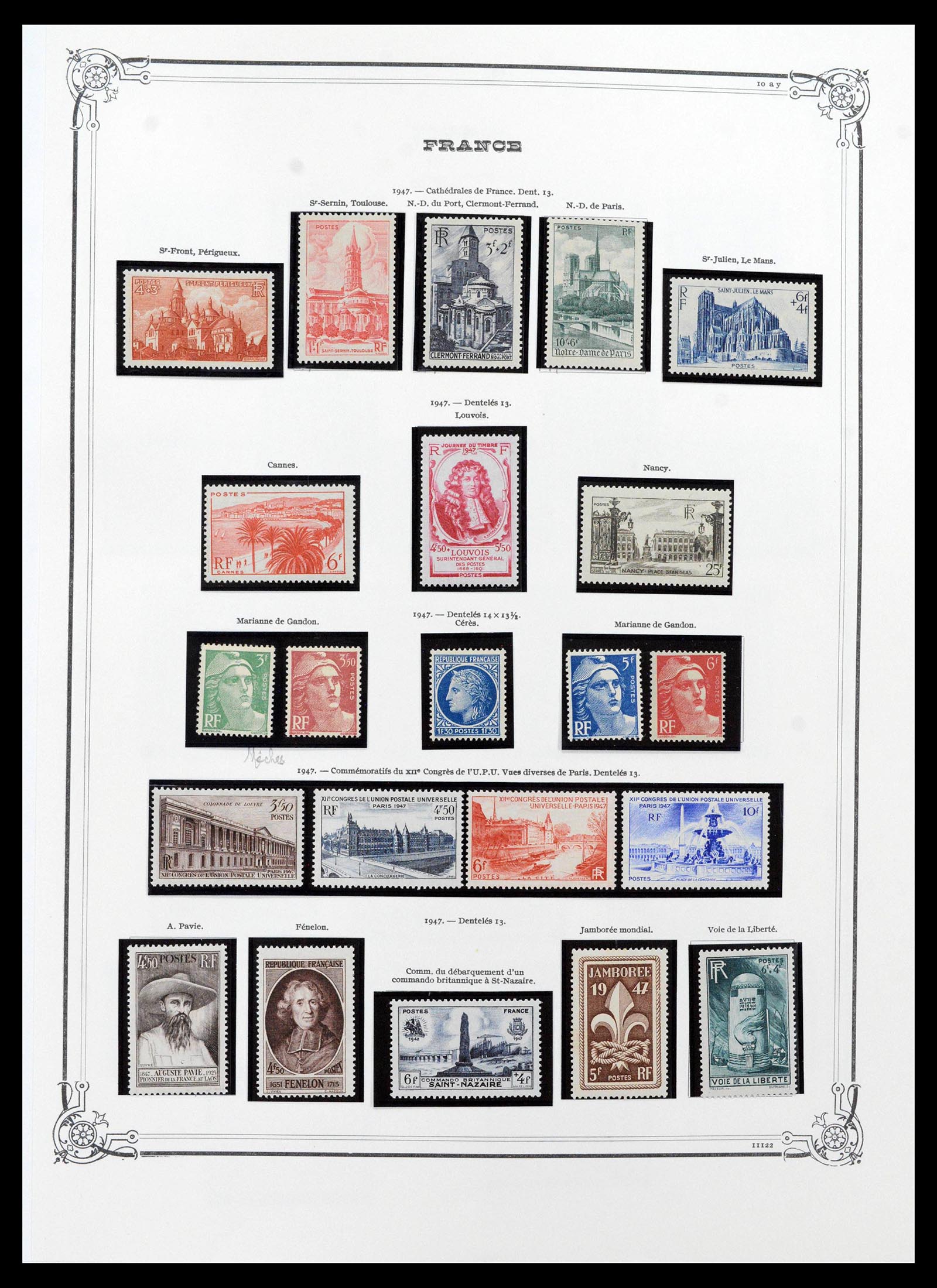 39105 0054 - Postzegelverzameling 39105 Frankrijk 1849-1955.