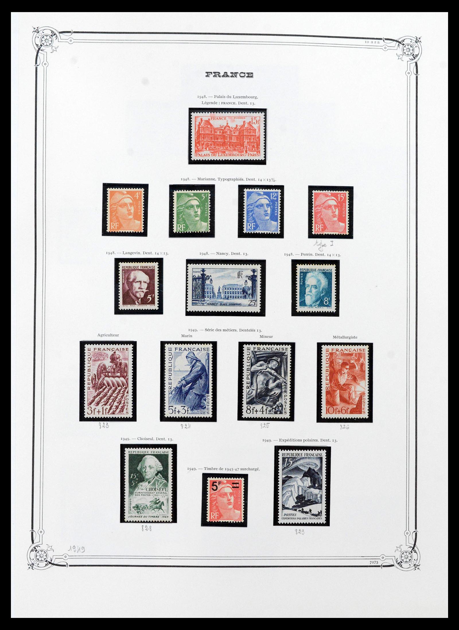 39105 0057 - Postzegelverzameling 39105 Frankrijk 1849-1955.