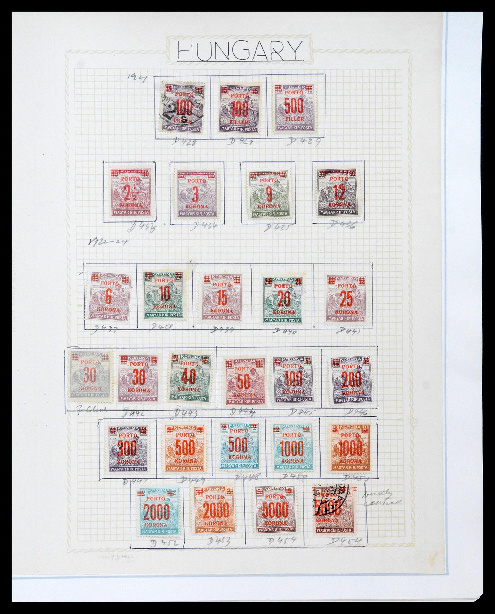 39107 0302 - Stamp collection 39107 Hungary 1871-1963.