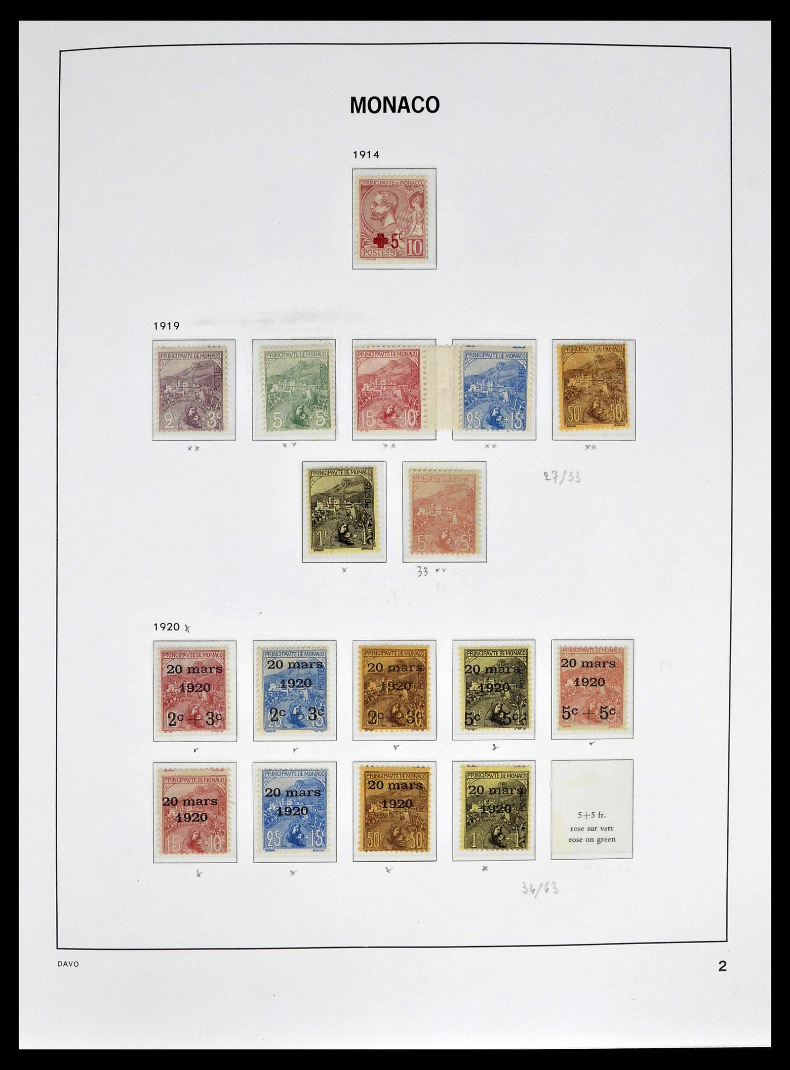 39110 0006 - Postzegelverzameling 39110 Monaco compleet 1885-1994.