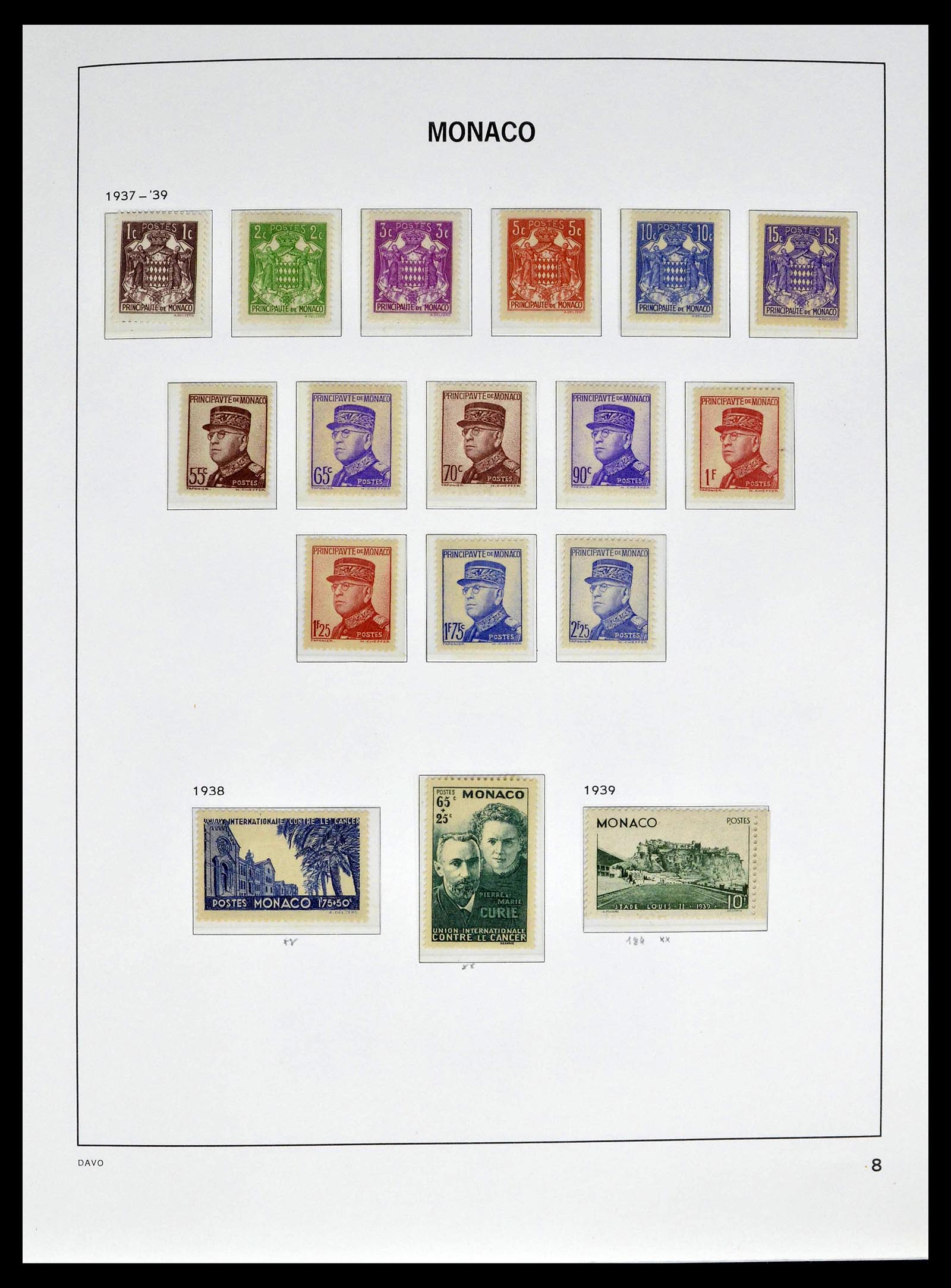 39110 0012 - Postzegelverzameling 39110 Monaco compleet 1885-1994.