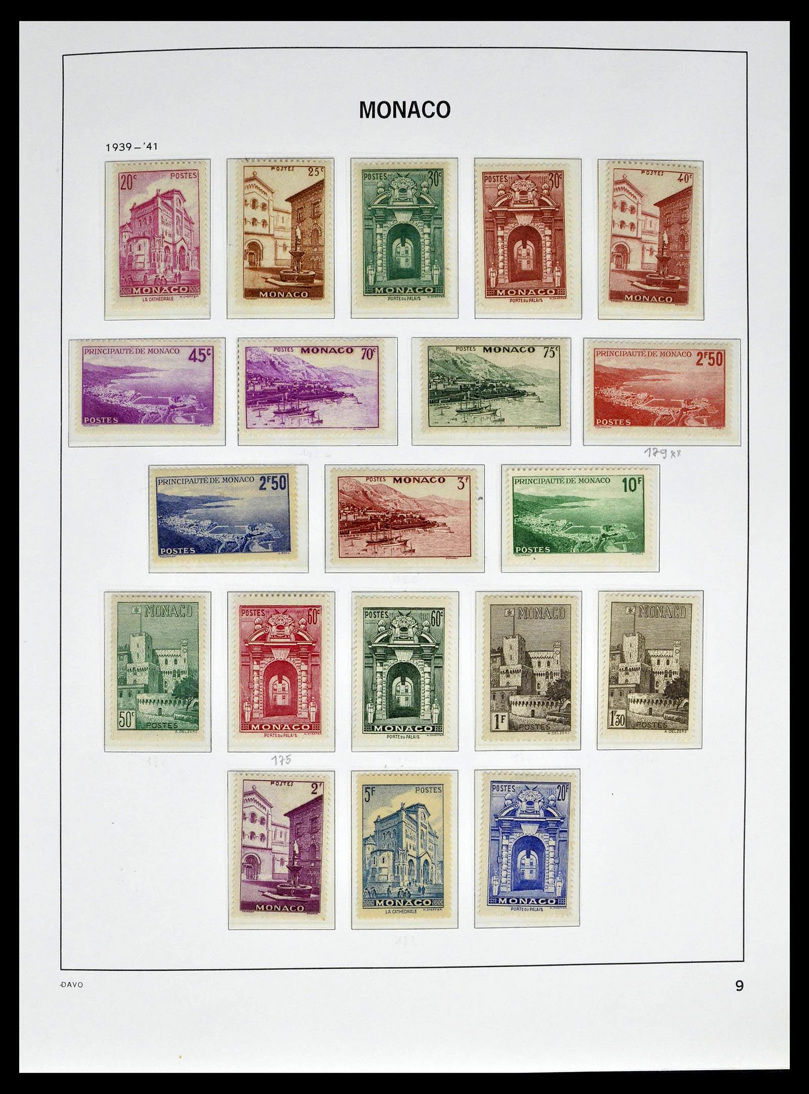39110 0013 - Postzegelverzameling 39110 Monaco compleet 1885-1994.