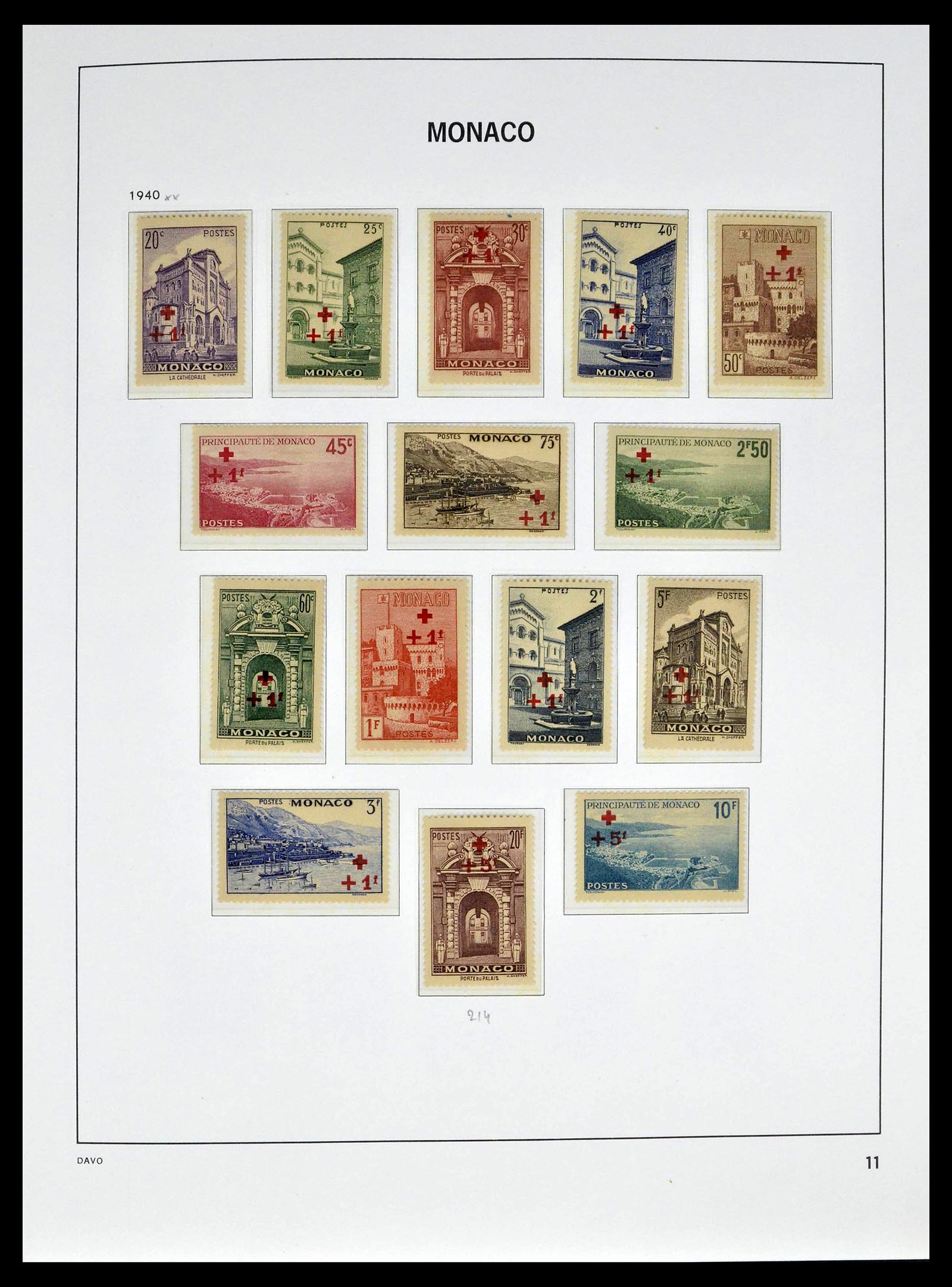 39110 0015 - Postzegelverzameling 39110 Monaco compleet 1885-1994.