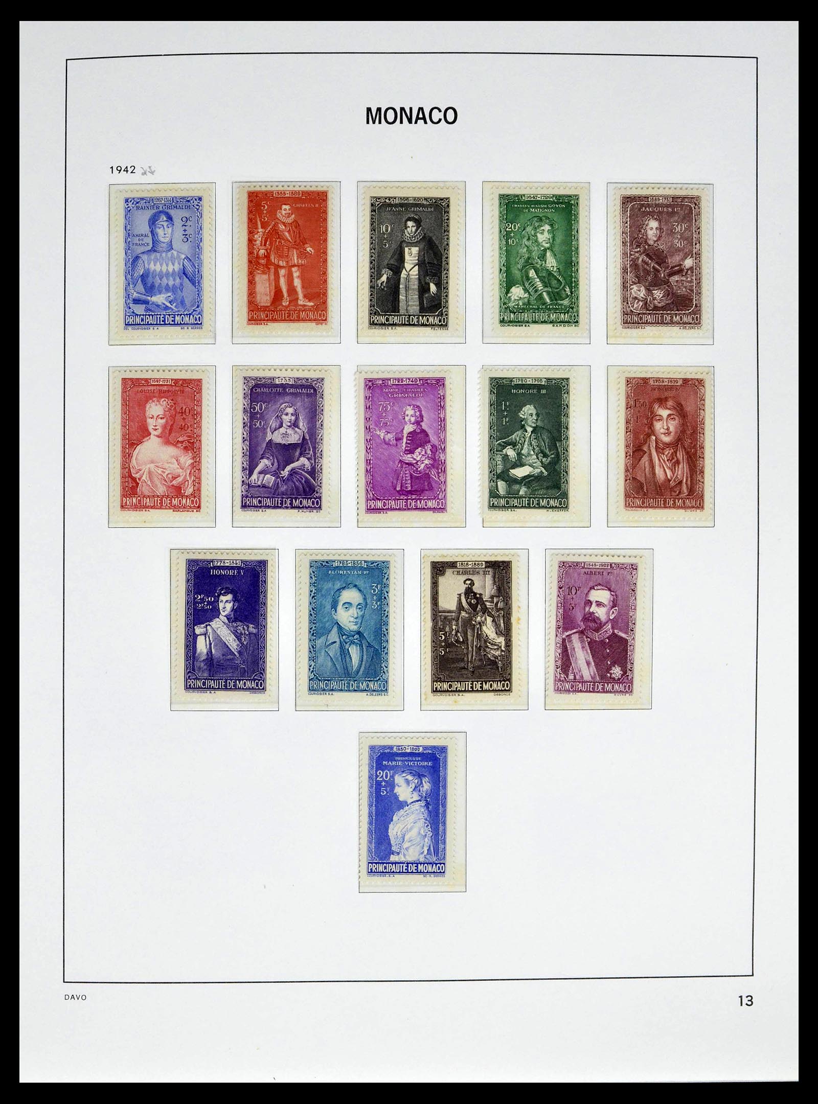 39110 0017 - Postzegelverzameling 39110 Monaco compleet 1885-1994.
