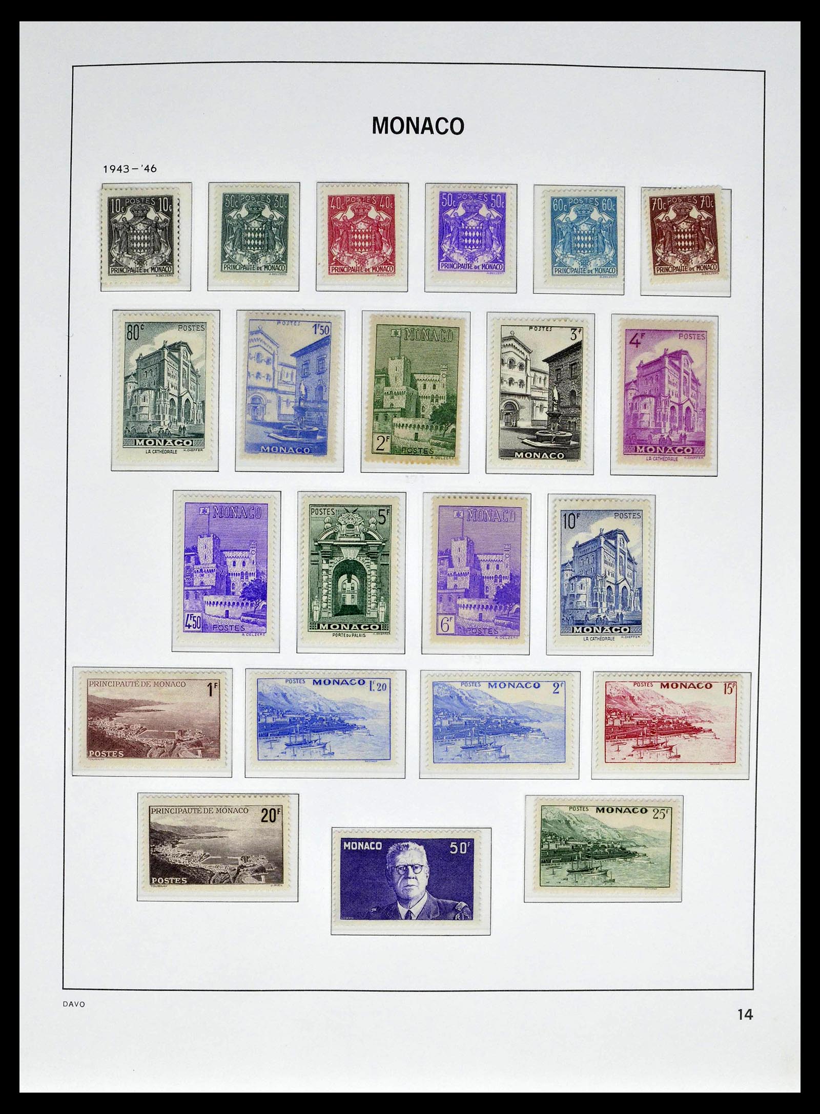 39110 0018 - Postzegelverzameling 39110 Monaco compleet 1885-1994.