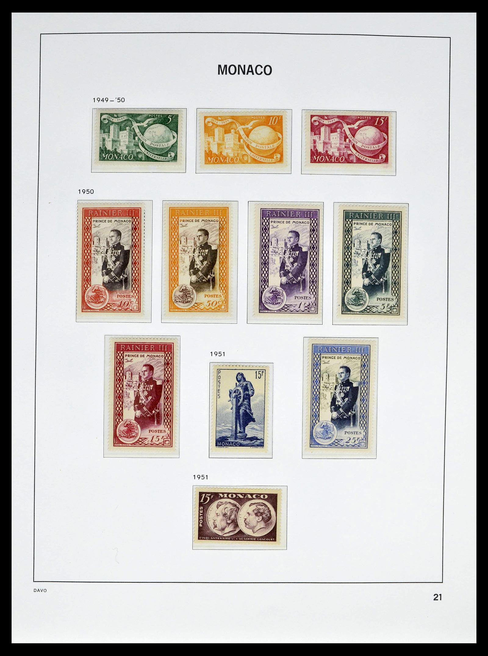 39110 0025 - Postzegelverzameling 39110 Monaco compleet 1885-1994.