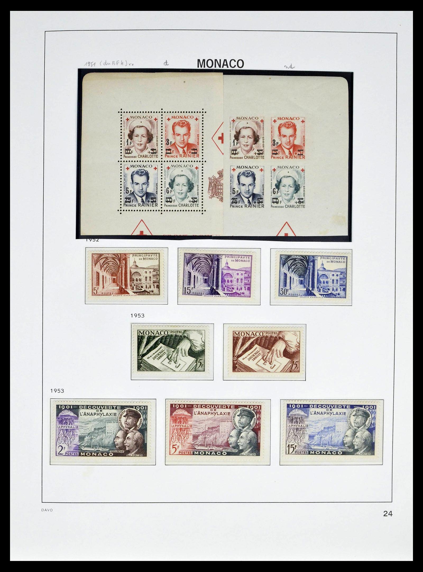39110 0028 - Postzegelverzameling 39110 Monaco compleet 1885-1994.