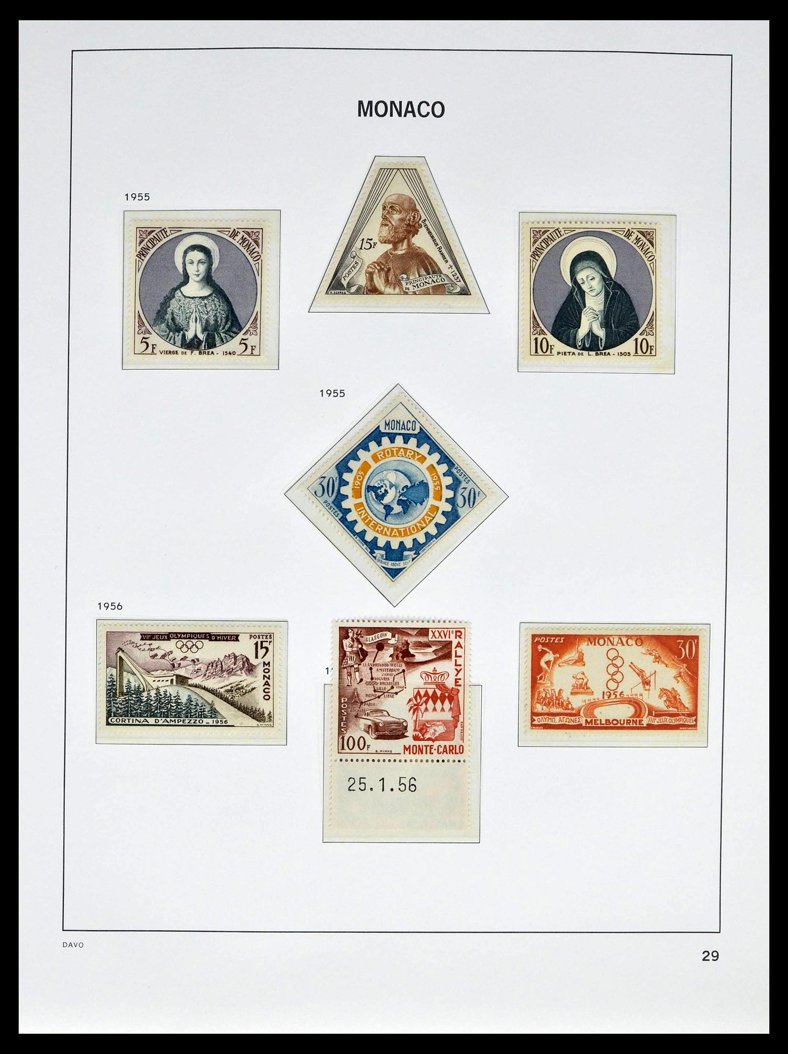 39110 0033 - Postzegelverzameling 39110 Monaco compleet 1885-1994.