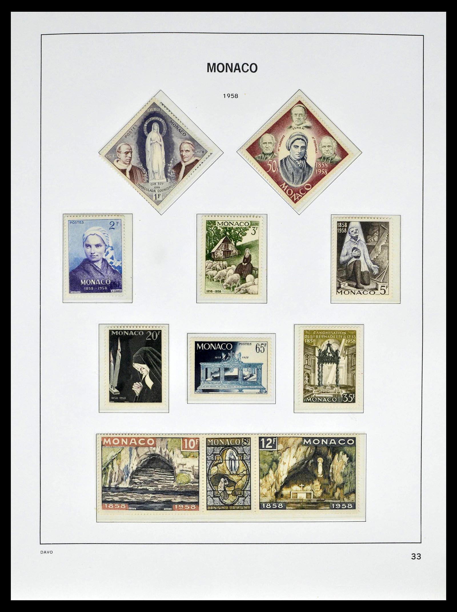 39110 0037 - Postzegelverzameling 39110 Monaco compleet 1885-1994.