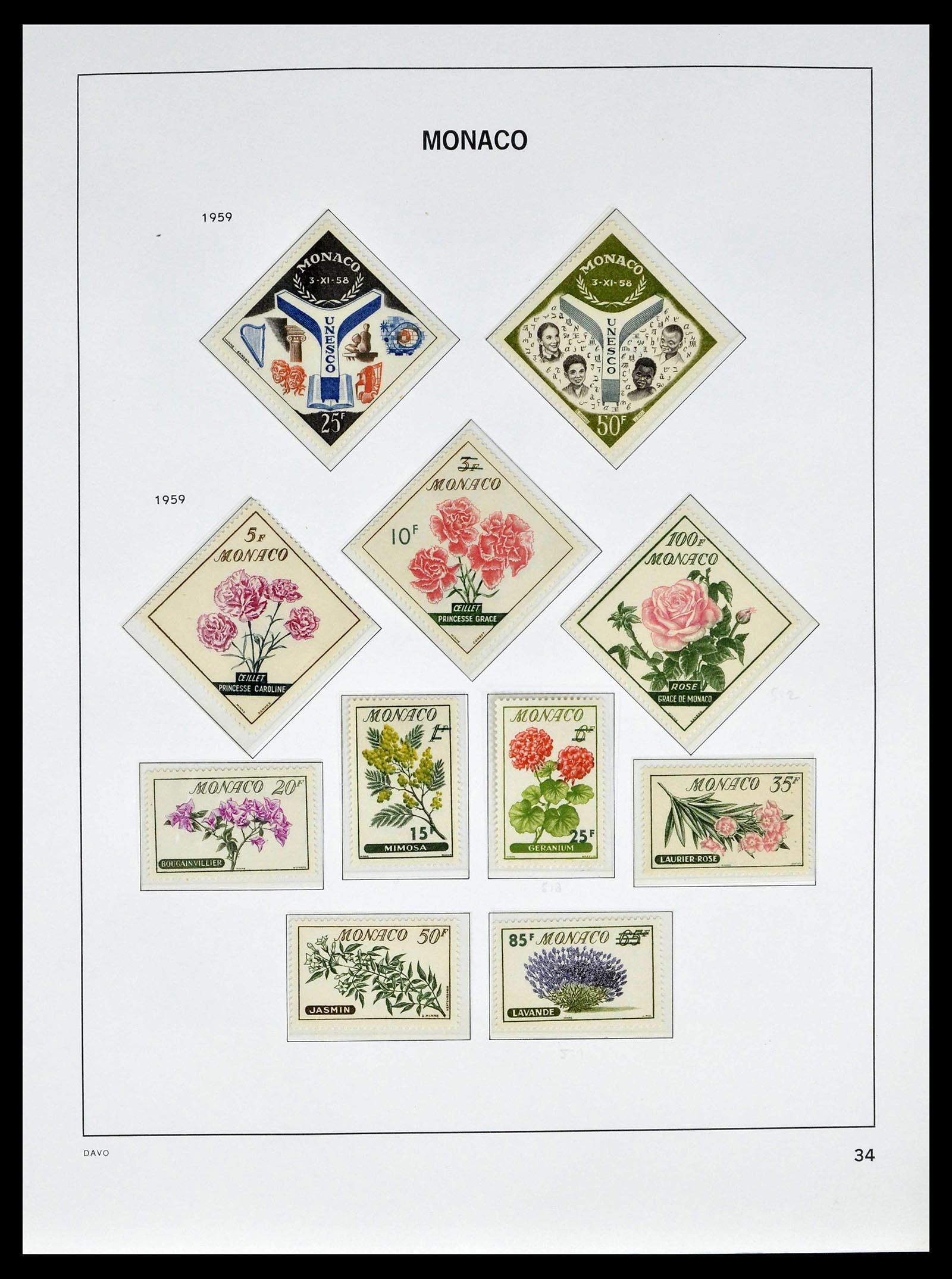 39110 0038 - Postzegelverzameling 39110 Monaco compleet 1885-1994.