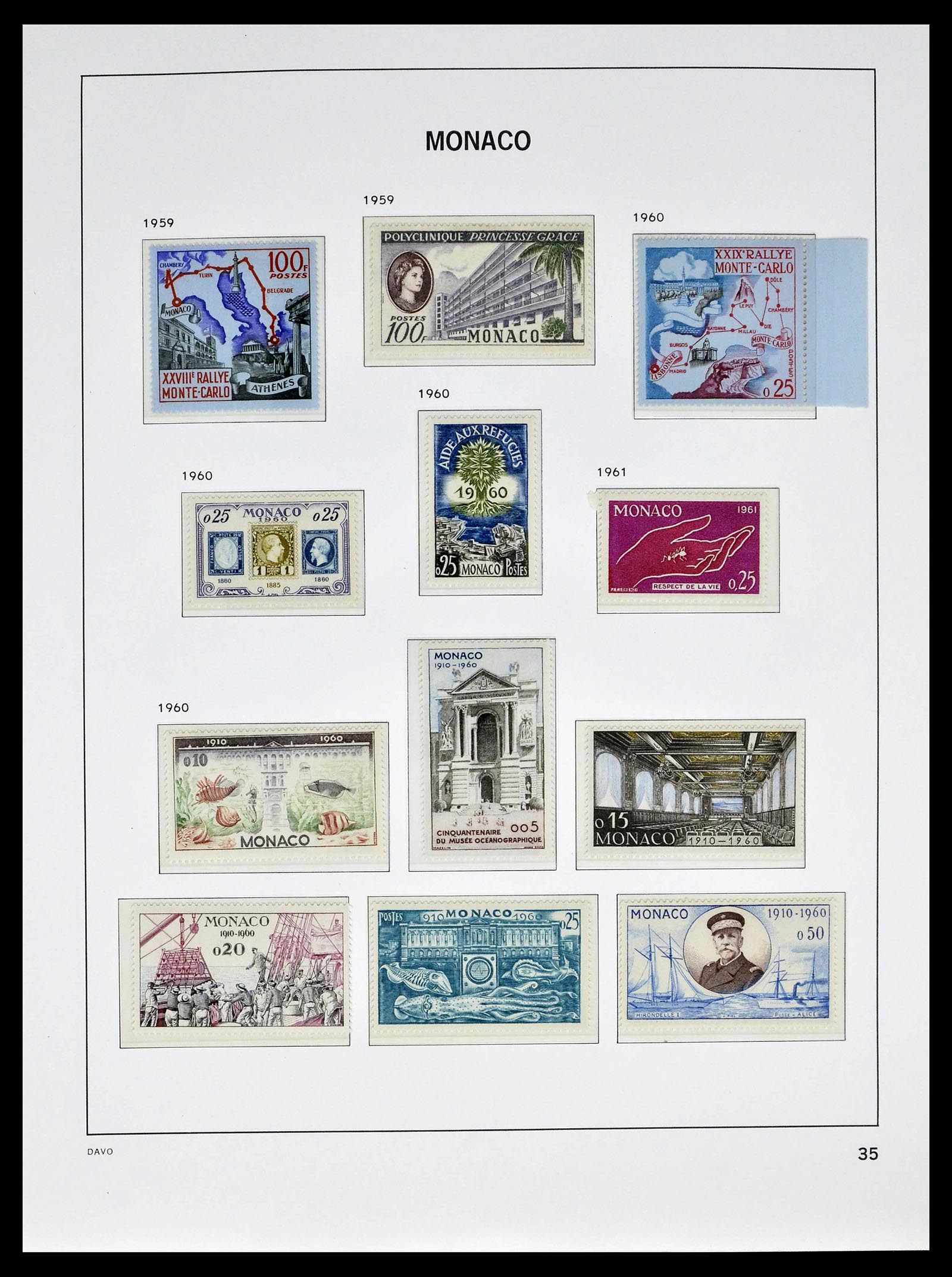 39110 0039 - Stamp collection 39110 Monaco complete 1885-1994.
